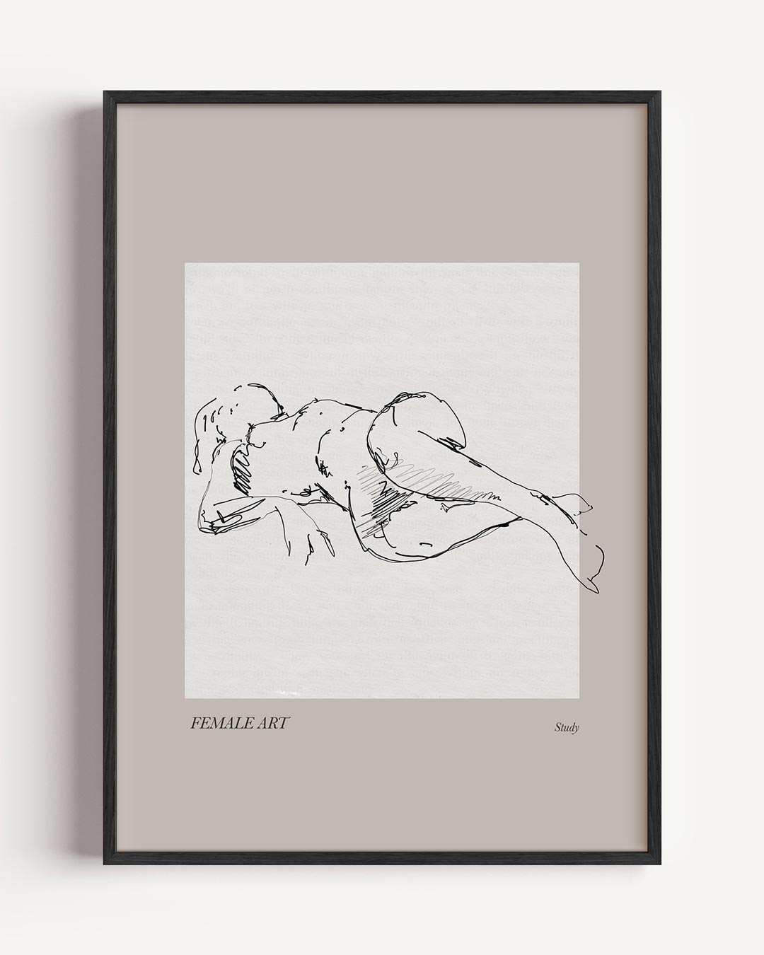 Elegante Lijntekening Vrouw – lijntekening portret poster als wanddecoratie