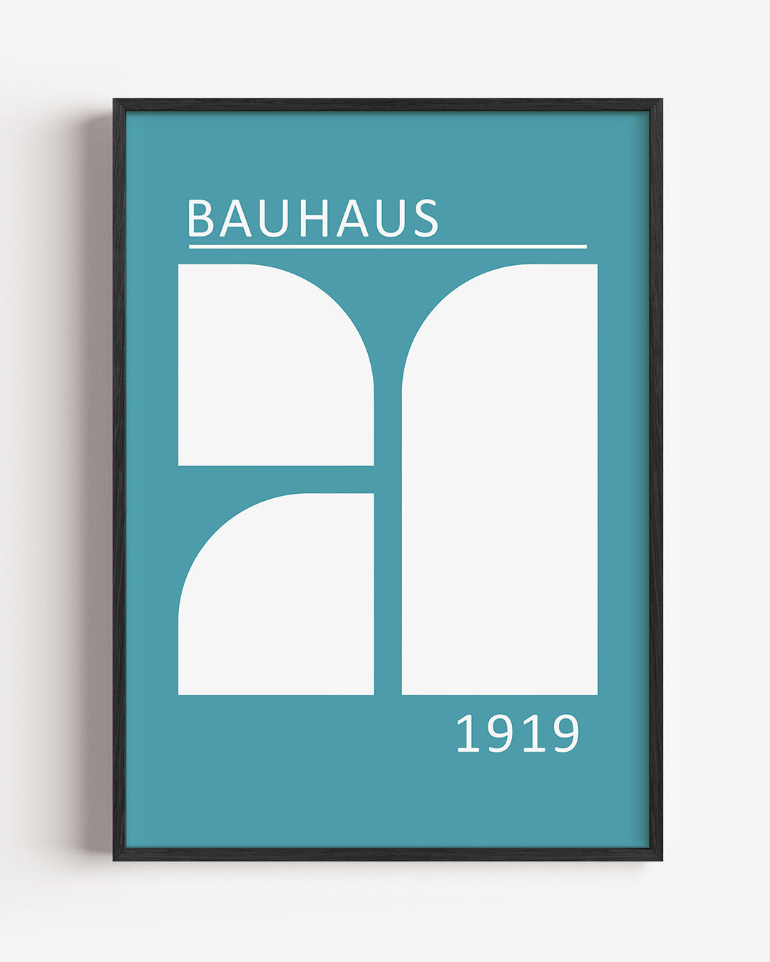Vorm en balans – staande Bauhaus poster als wanddecoratie