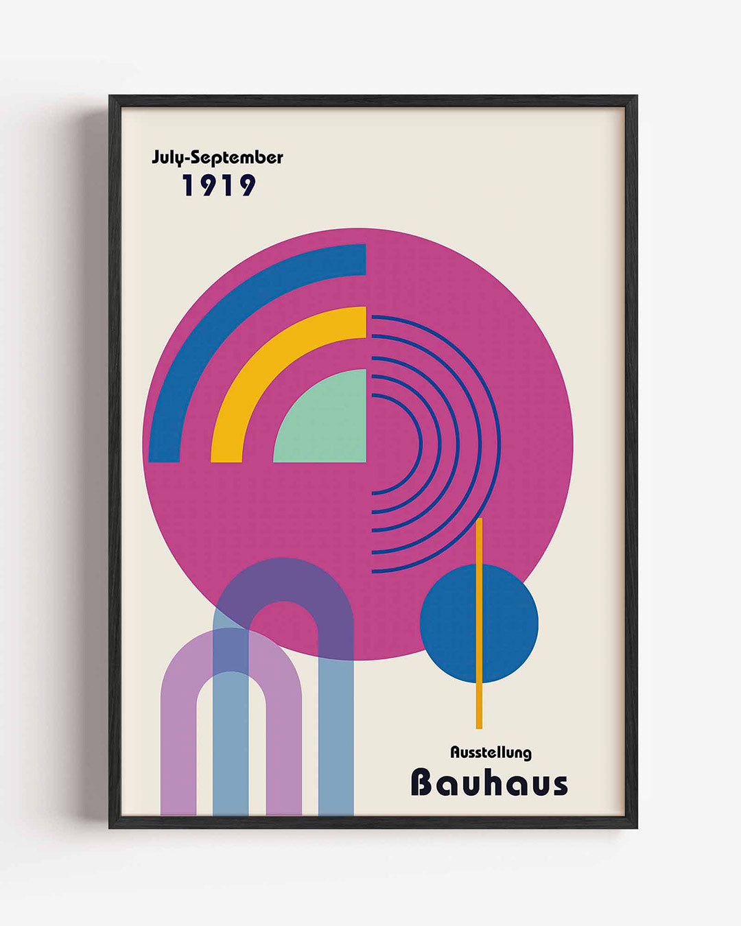 Vormen en vlakkenspel – staande Bauhaus poster als wanddecoratie