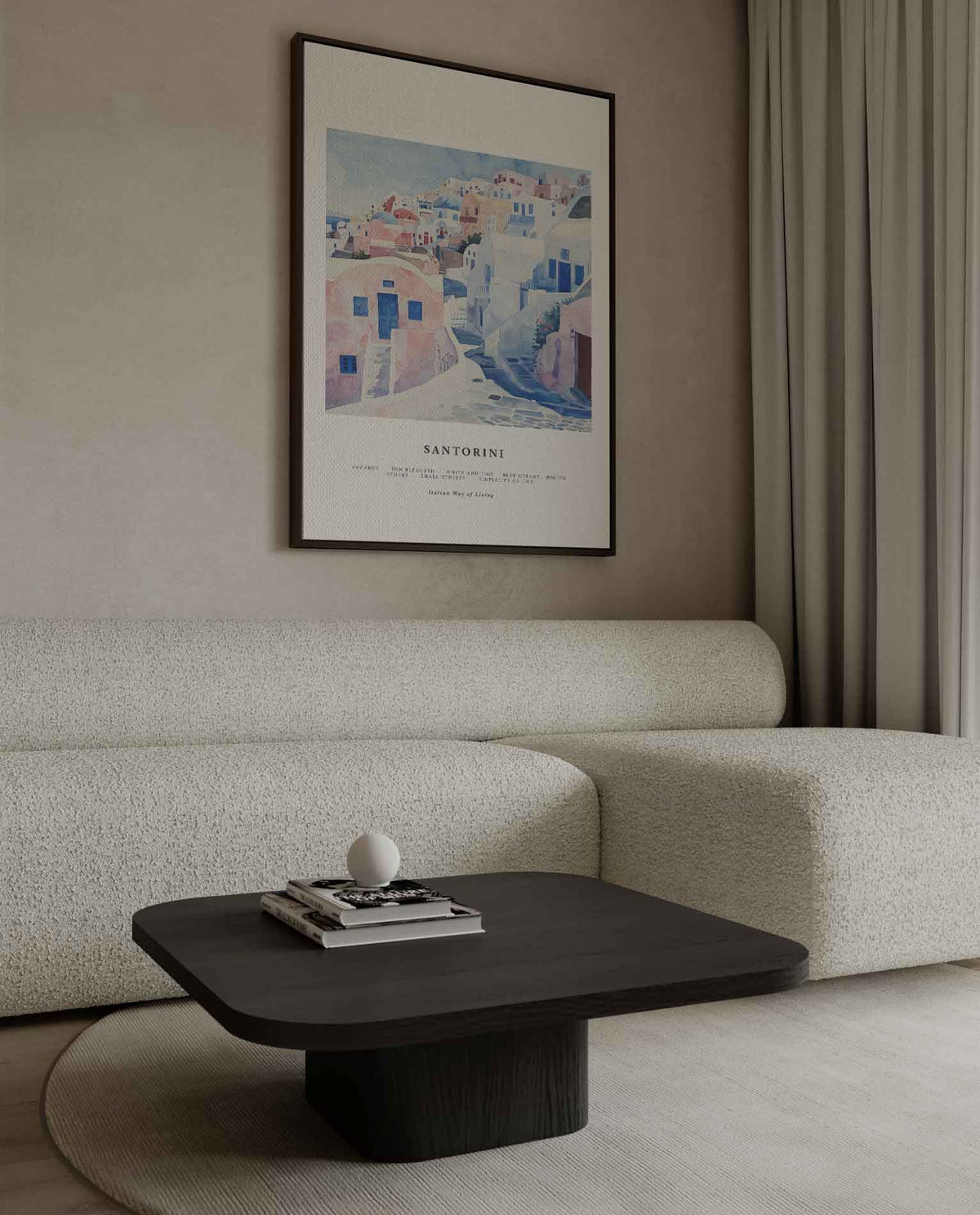 Santorini Dromen – plexiglas kunstwerk als wanddecoratie