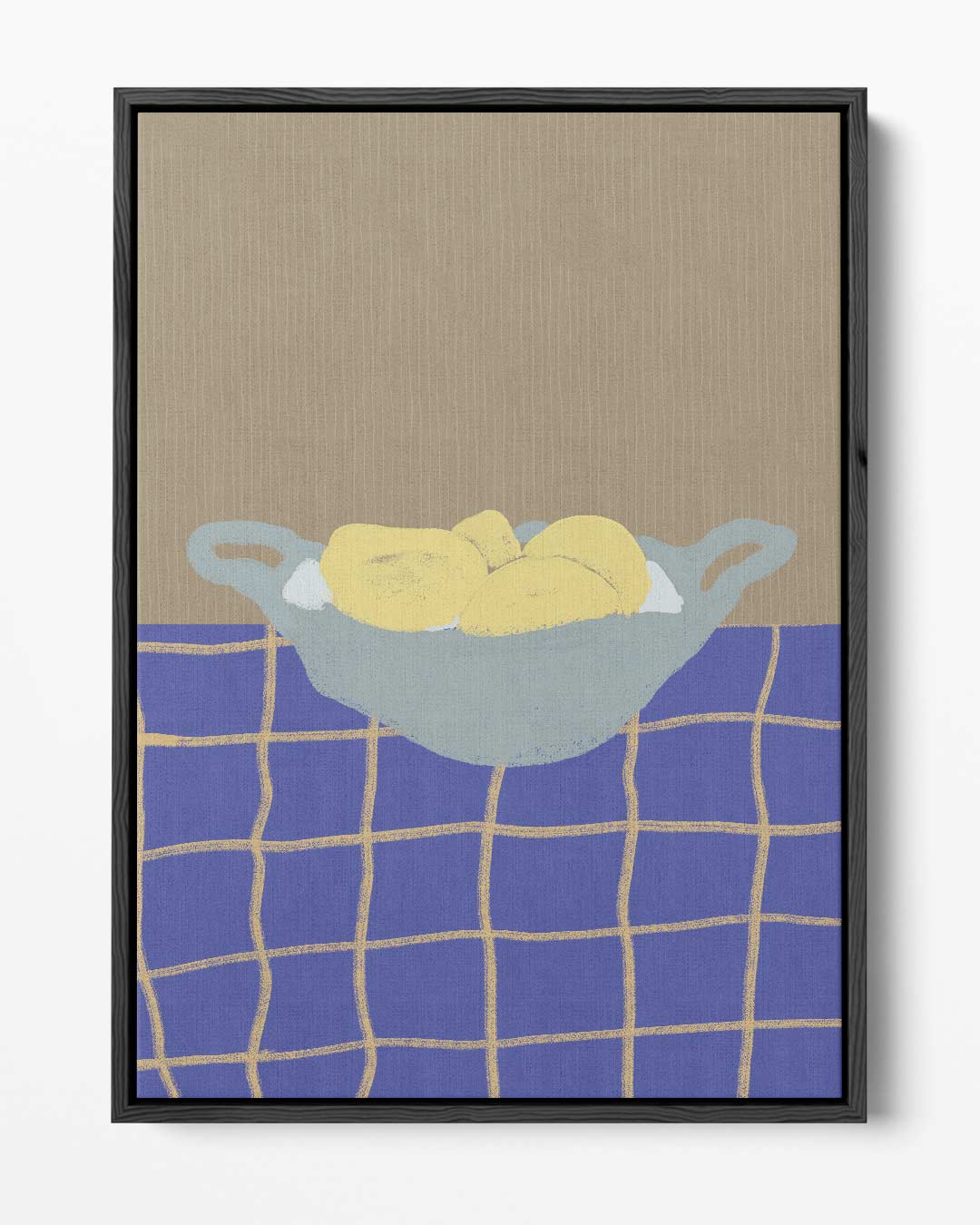 Citroenen in een Blauwe Kamer – portret kunstwerk als wanddecoratie