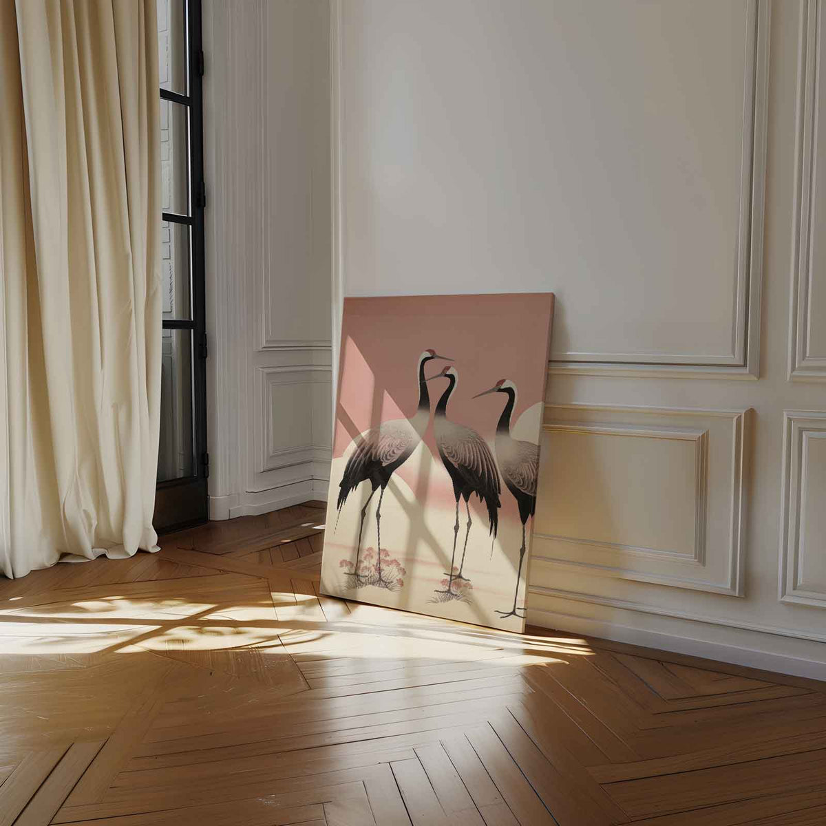 Dans van Kraanvogels – staand kunstwerk voor modern interieur