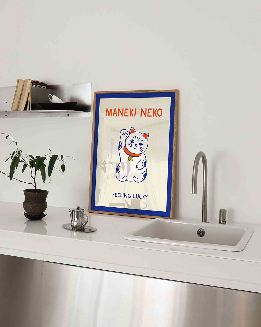 Maneki neko – Aziatische poster in staand formaat
