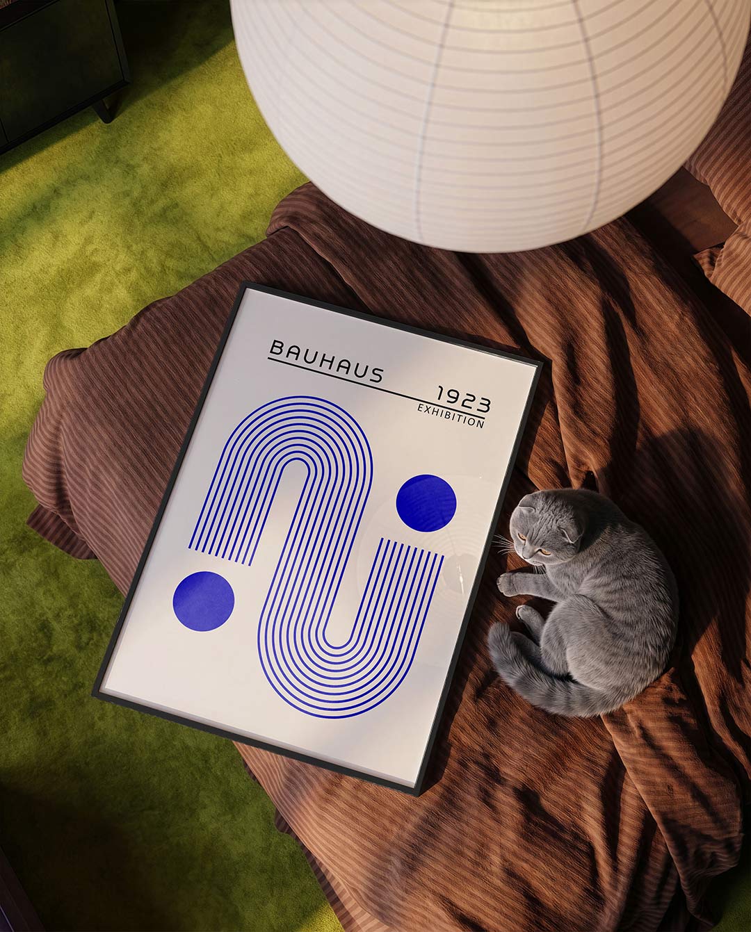 Lijnen en cirkels – moderne Bauhaus wandkunst als poster