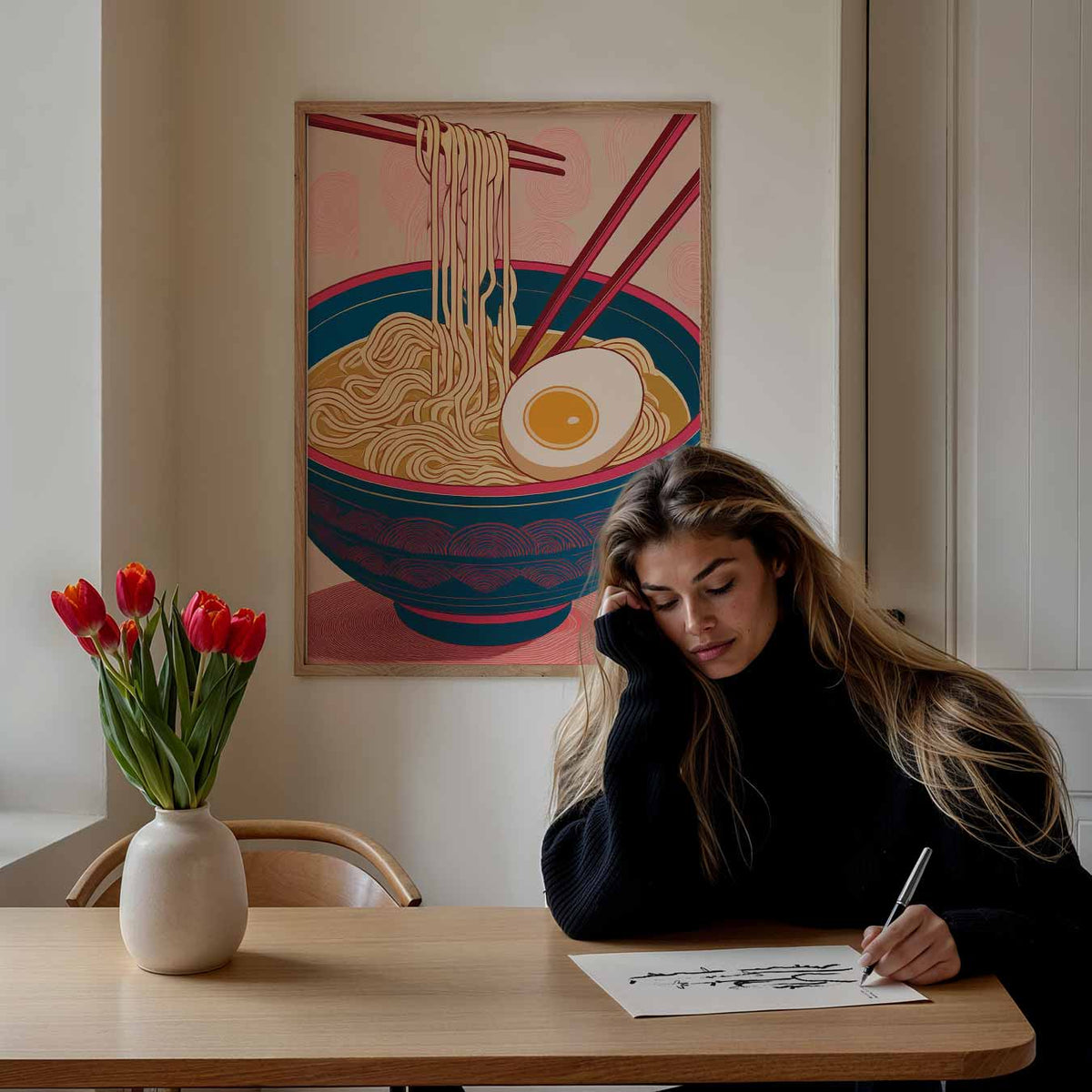 Ramen Noodles – keuken portret poster, afbeelding 7