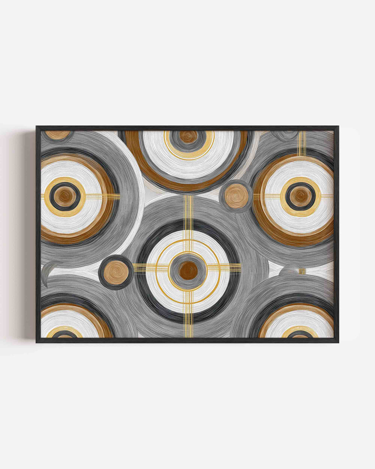 Cirkelpatroon – abstracte landscape poster als wanddecoratie