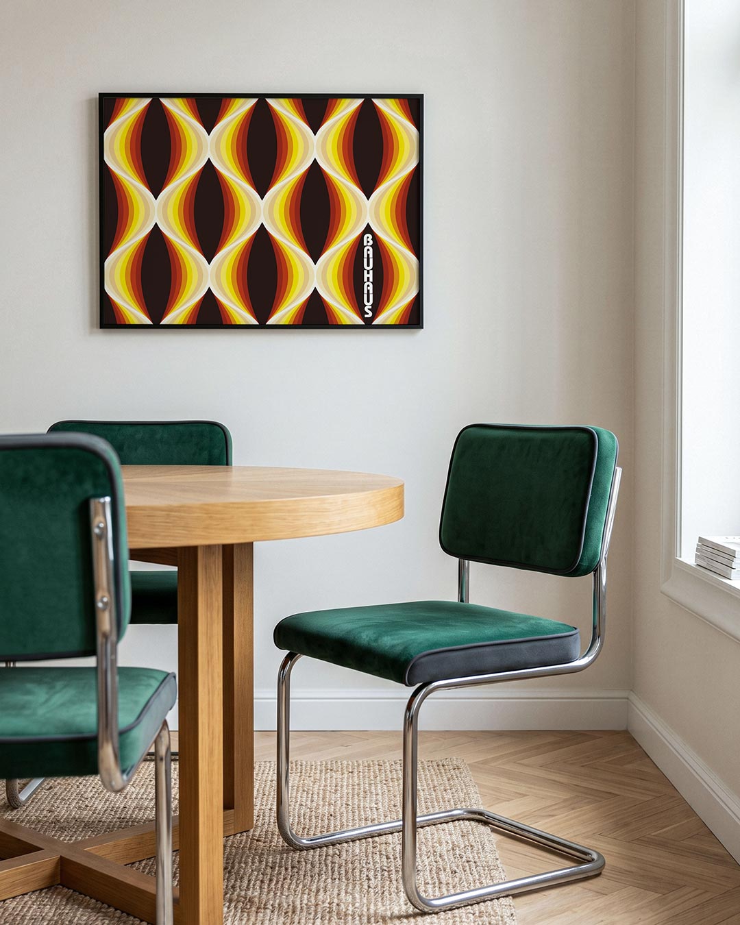 Vorm en kleur – liggende Bauhaus poster voor aan de muur