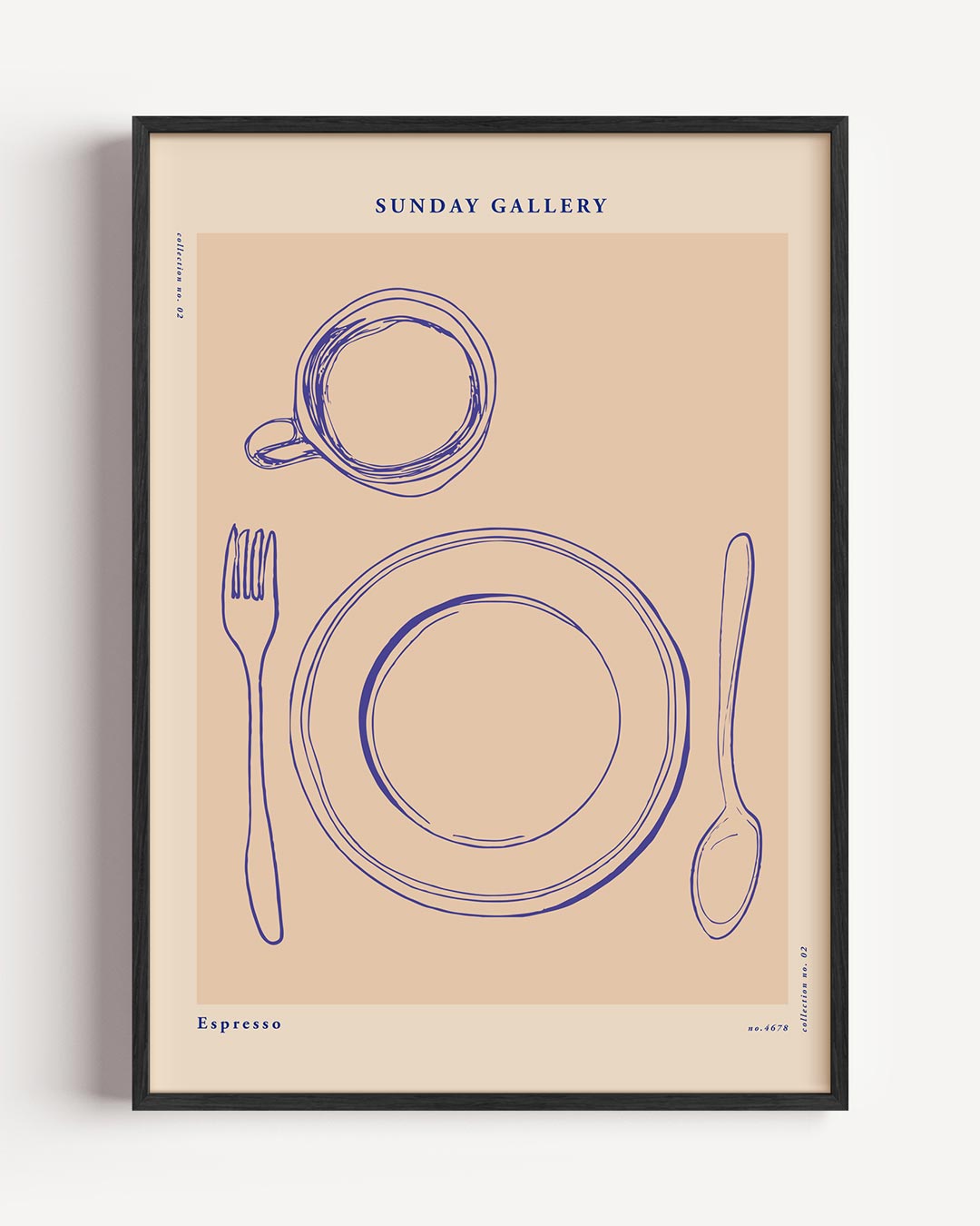 Stijlvolle Espresso Tafeldecor – keuken portret poster als wanddecoratie