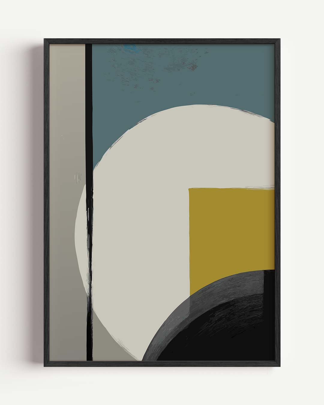 Moderne Abstracte Kunstposter – kleurrijke abstracte portret poster als wanddecoratie