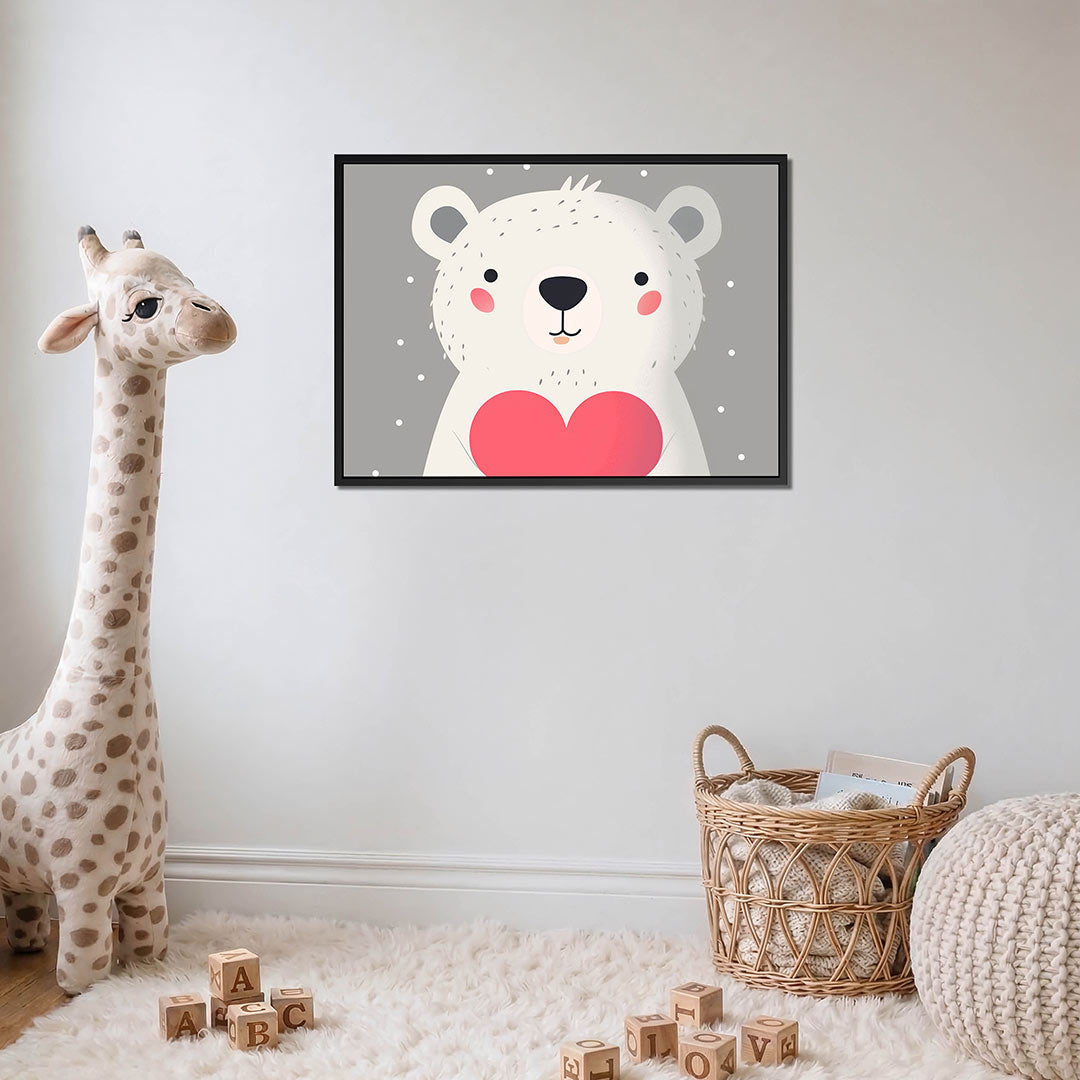 Schattige beer illustratie – Kinder kunstwerk – detail van het kunstwerk