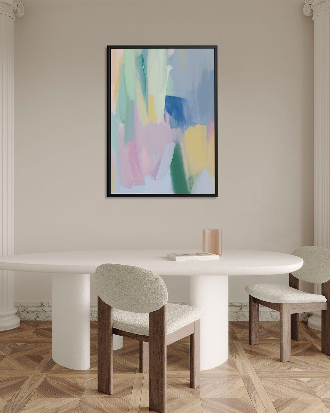 Kleurrijke vegen – staand wanddecoratie kunstwerk