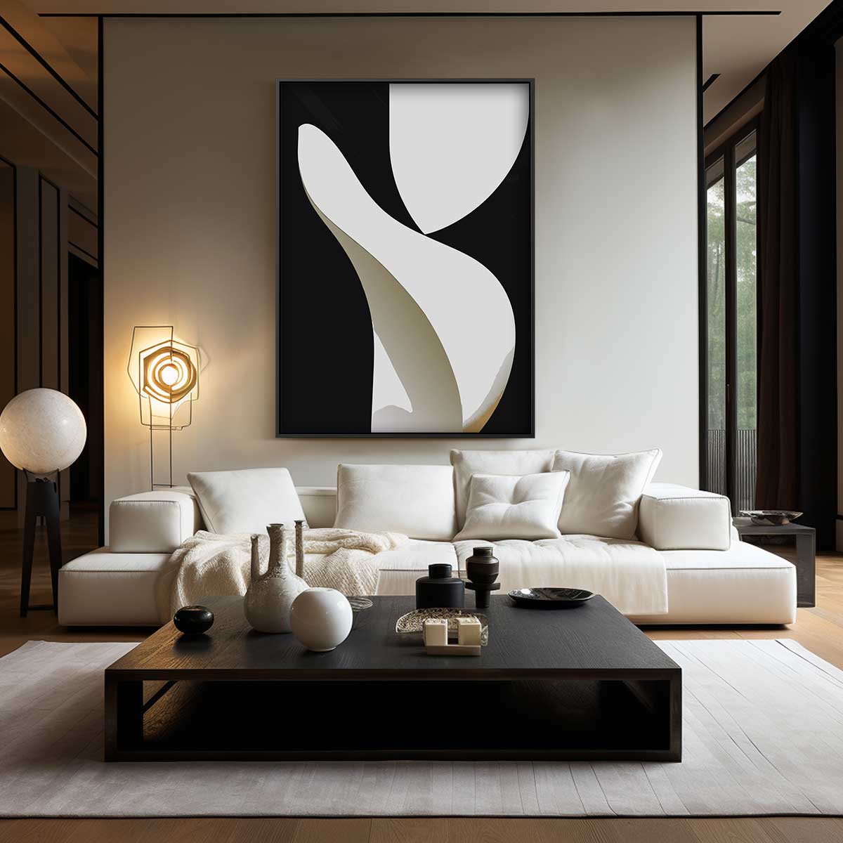 Minimalistische Abstracte Vormen – modern portret kunstwerk van WallArtistic