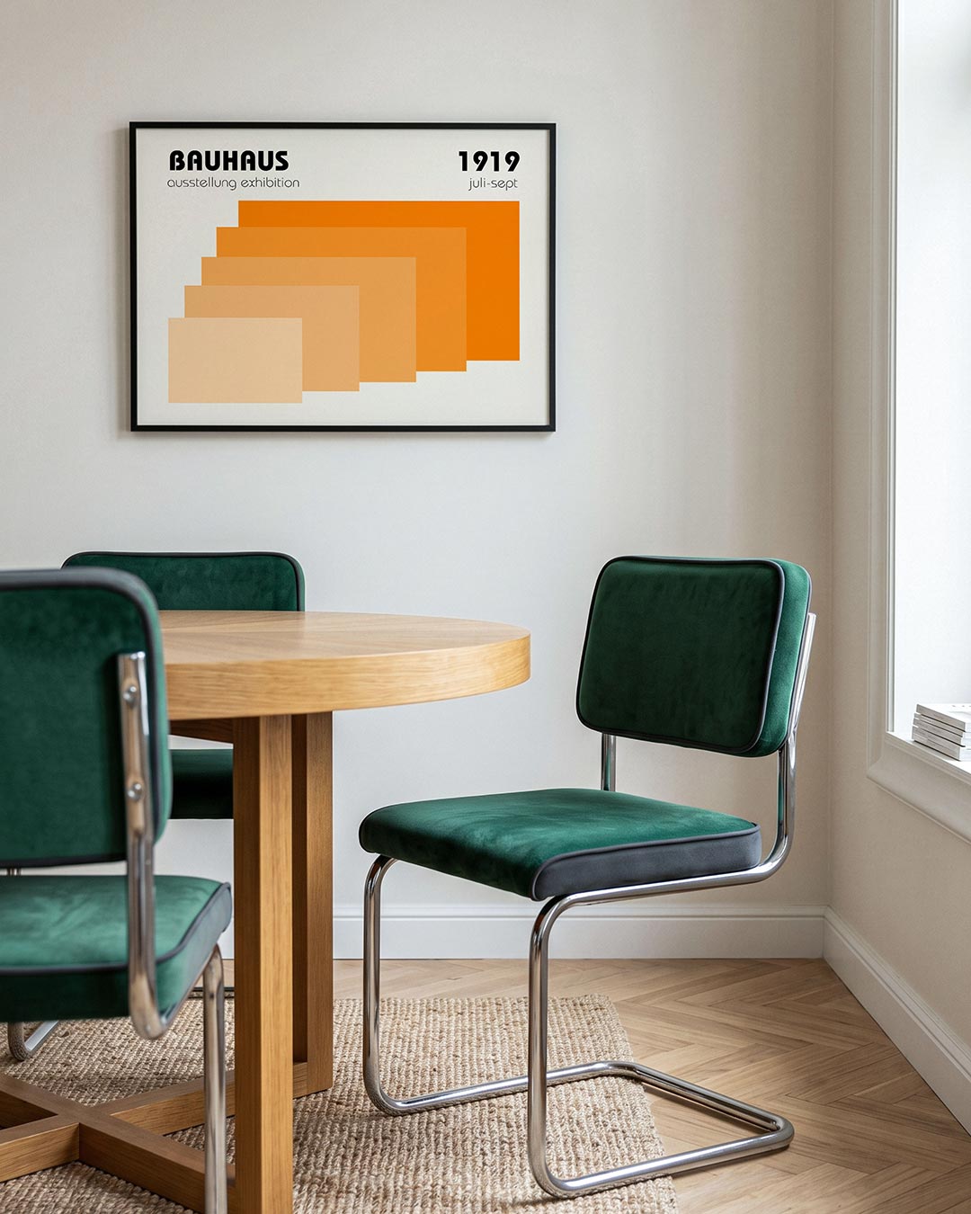 Vorm en kleur – liggende Bauhaus poster voor aan de muur