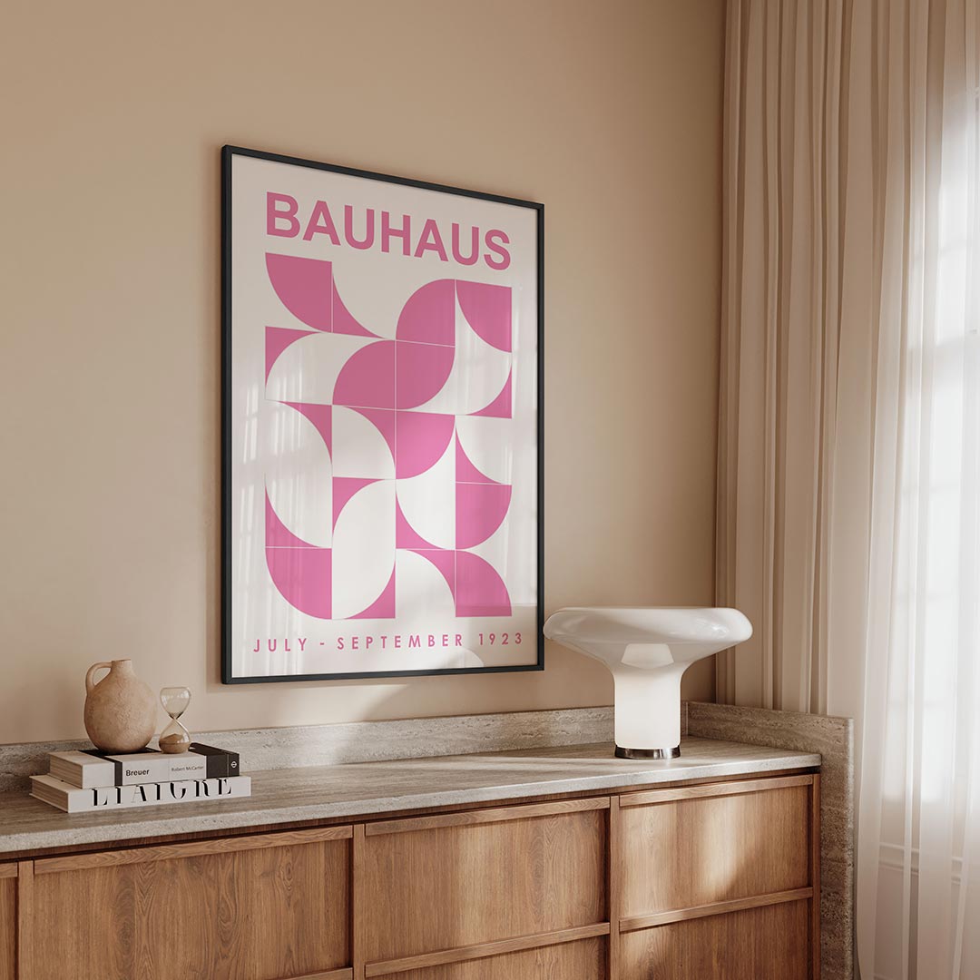 Vormen en vlakken – geometrische Bauhaus poster in staand formaat
