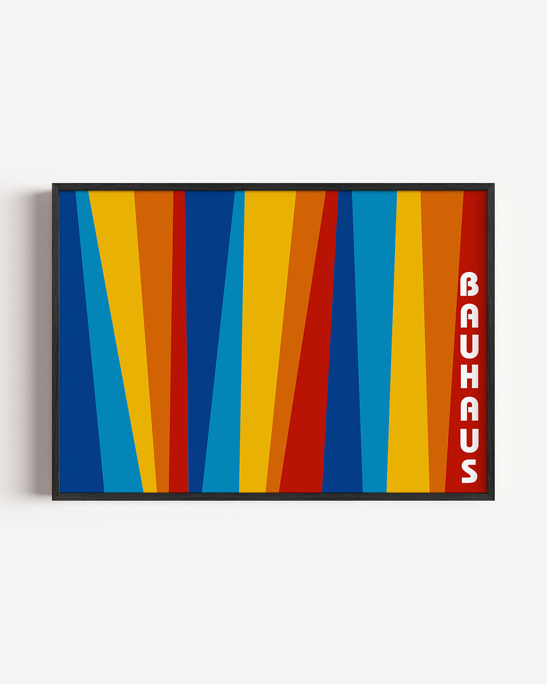 Vorm en kleur – liggende Bauhaus poster als wanddecoratie