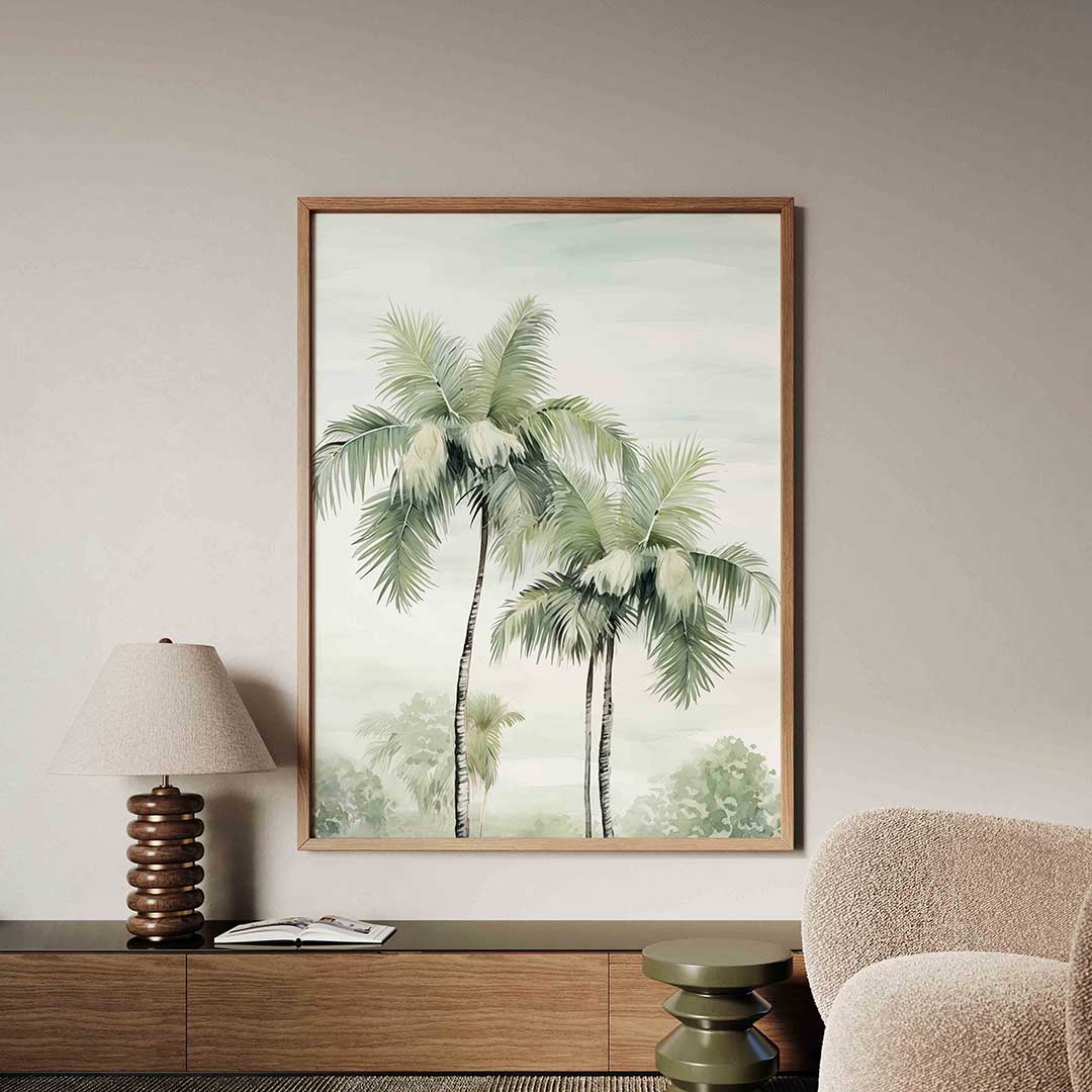Tropische palmbomen – tropische jungle poster in staand formaat