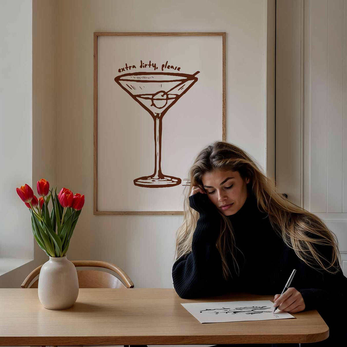 Cocktail Chic – staande muurposter met zomerse uitstraling