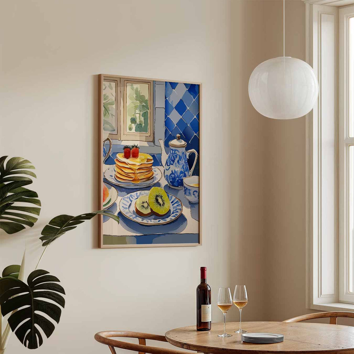 Ontbijt in Zomerse Stijl – keukenposter in staand formaat