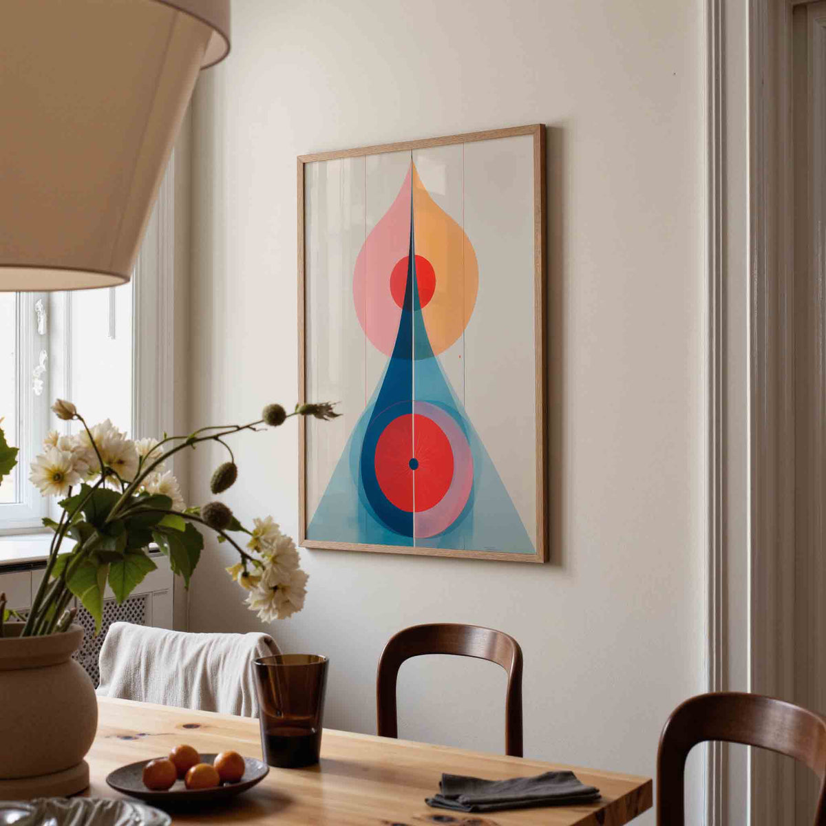 Geometrische vormen – kunst en design poster in portret formaat