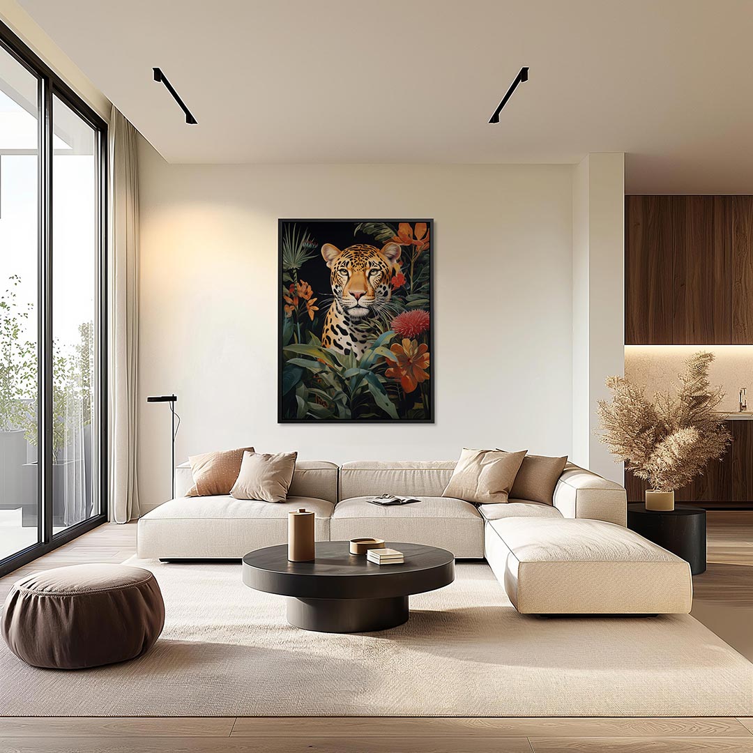 Dier in jungle – kunstwerk als stijlvolle wanddecoratie