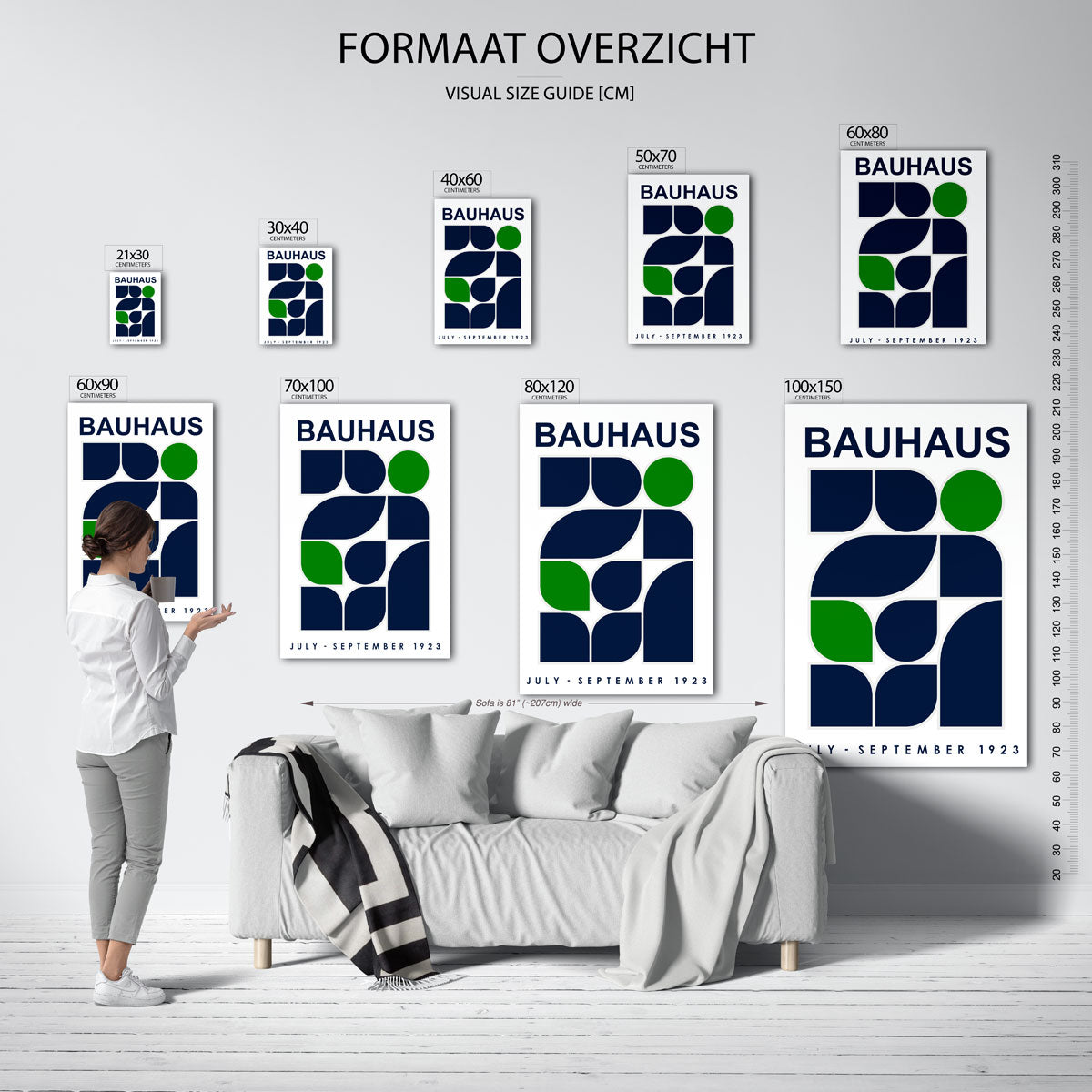 Vormen en vlakken – geometrische poster in Bauhaus-stijl van WallArtistic