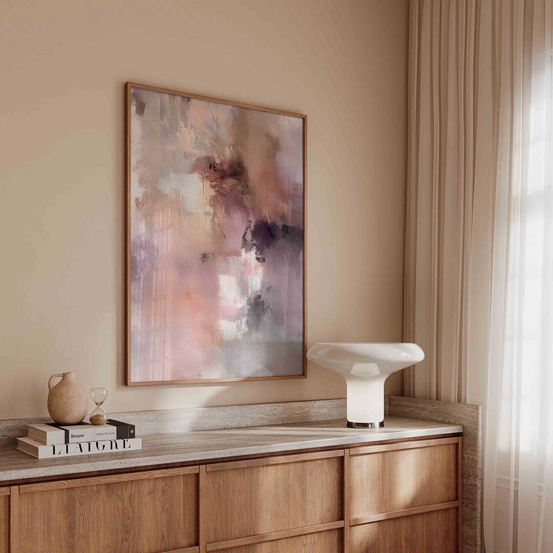 Abstracte pastel – textuur poster in staand formaat