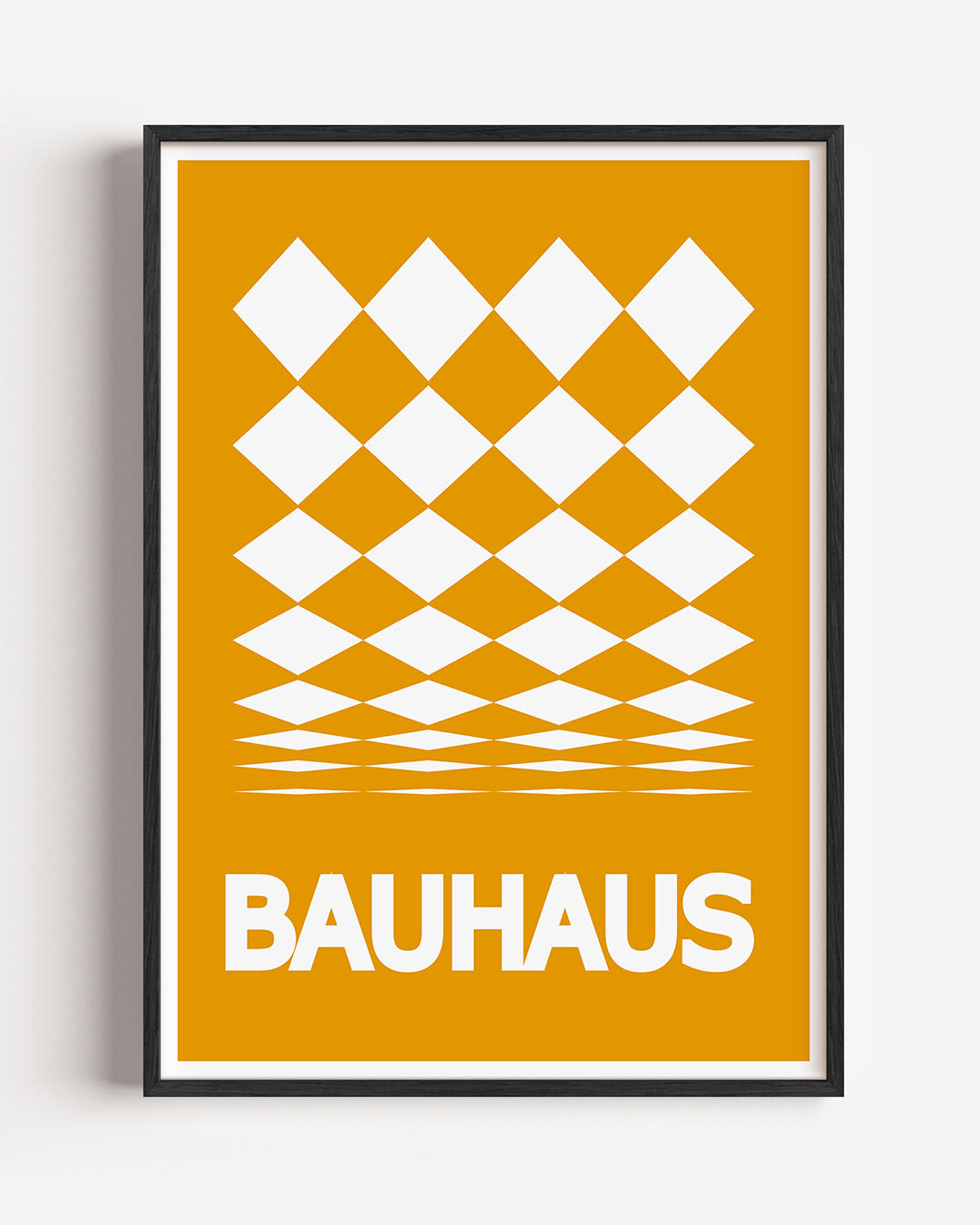 Ruitpatroon en kleur – staande Bauhaus poster als wanddecoratie