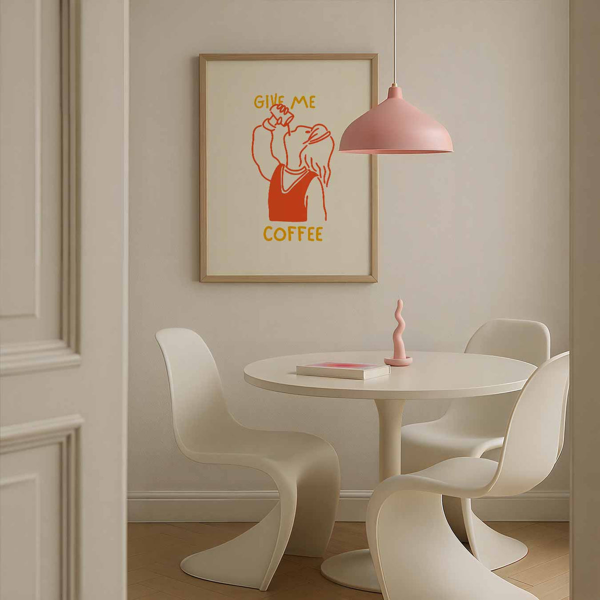 Cafeïne Vibes – zomerse poster in staand formaat
