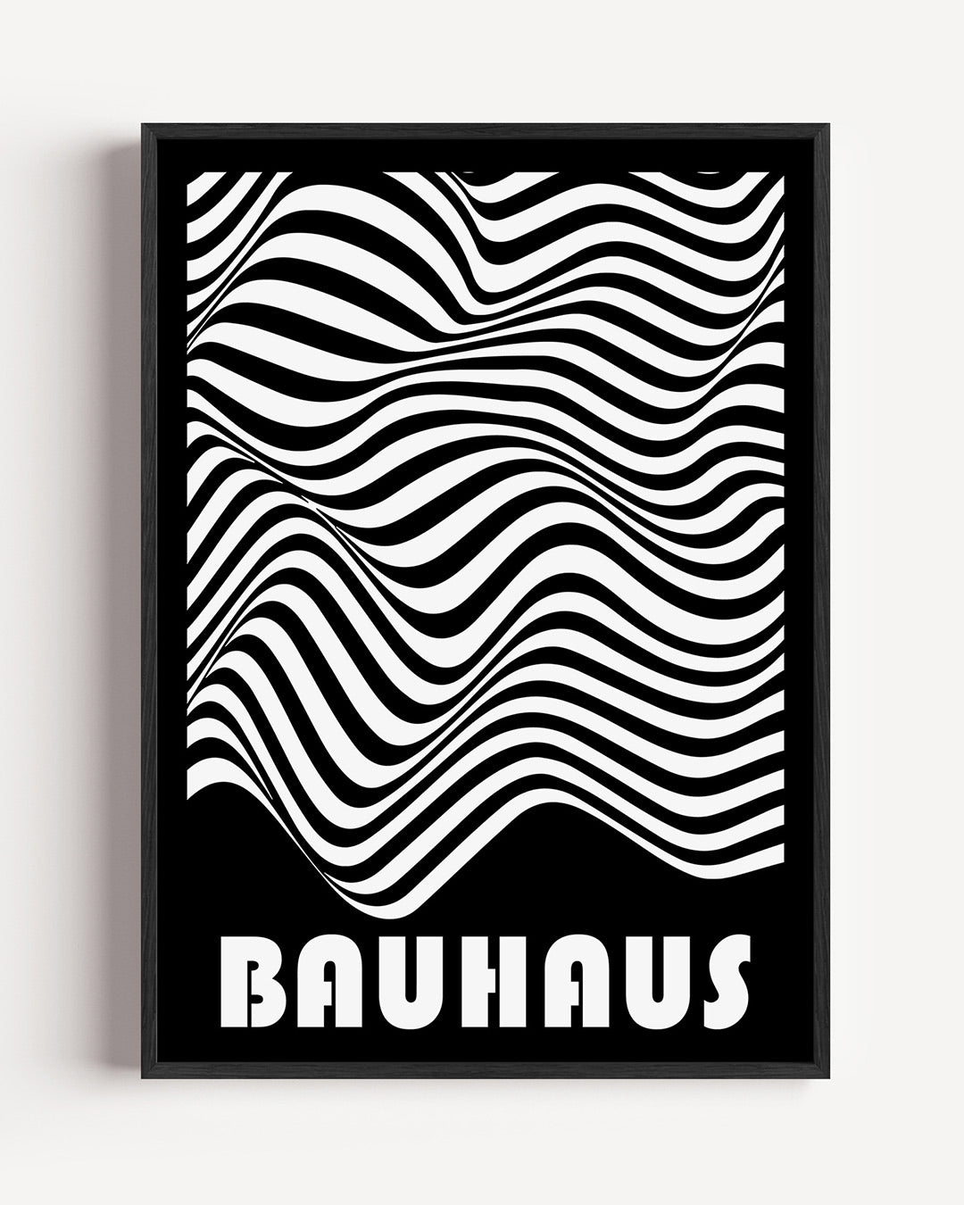 Golvend lijnenspel – staande Bauhaus poster als wanddecoratie