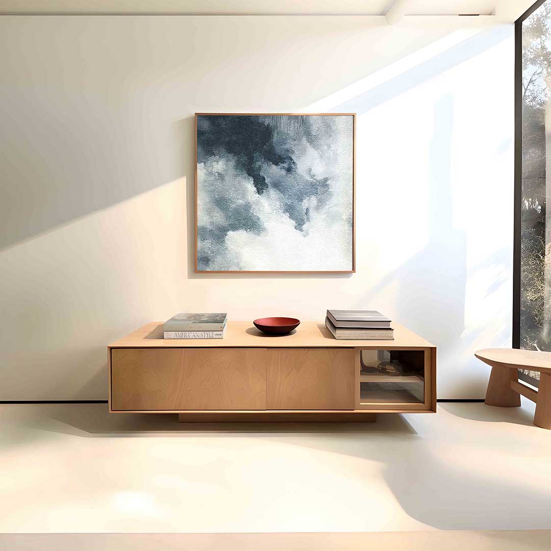Abstracte wolken – vierkante abstracte wanddecoratie van WallArtistic