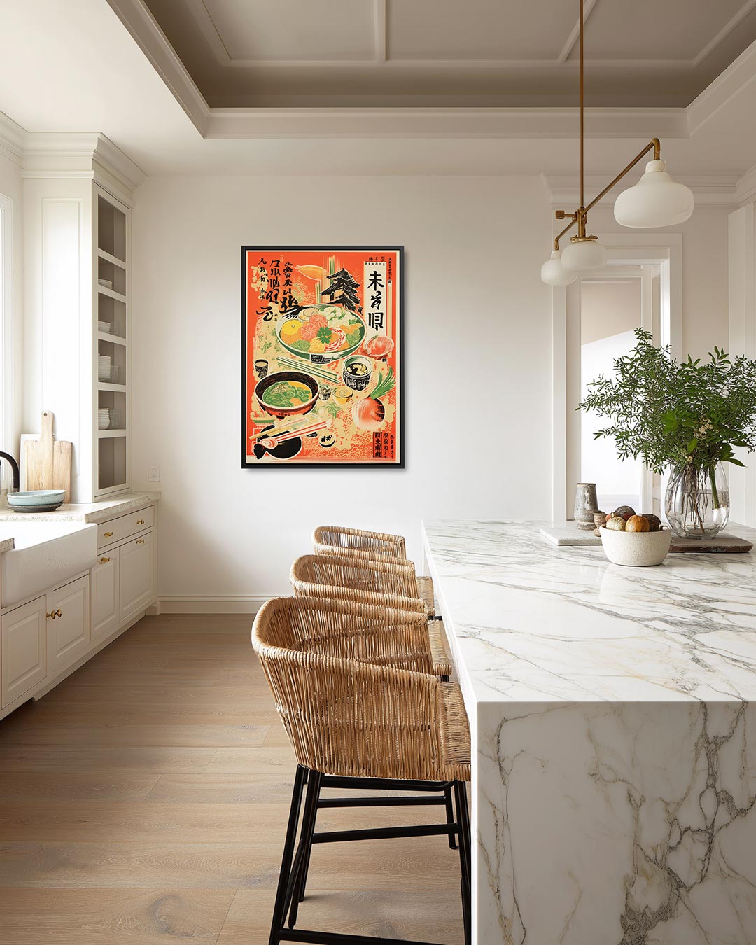 Kleurrijke eetervaring – moderne staande wandkunst