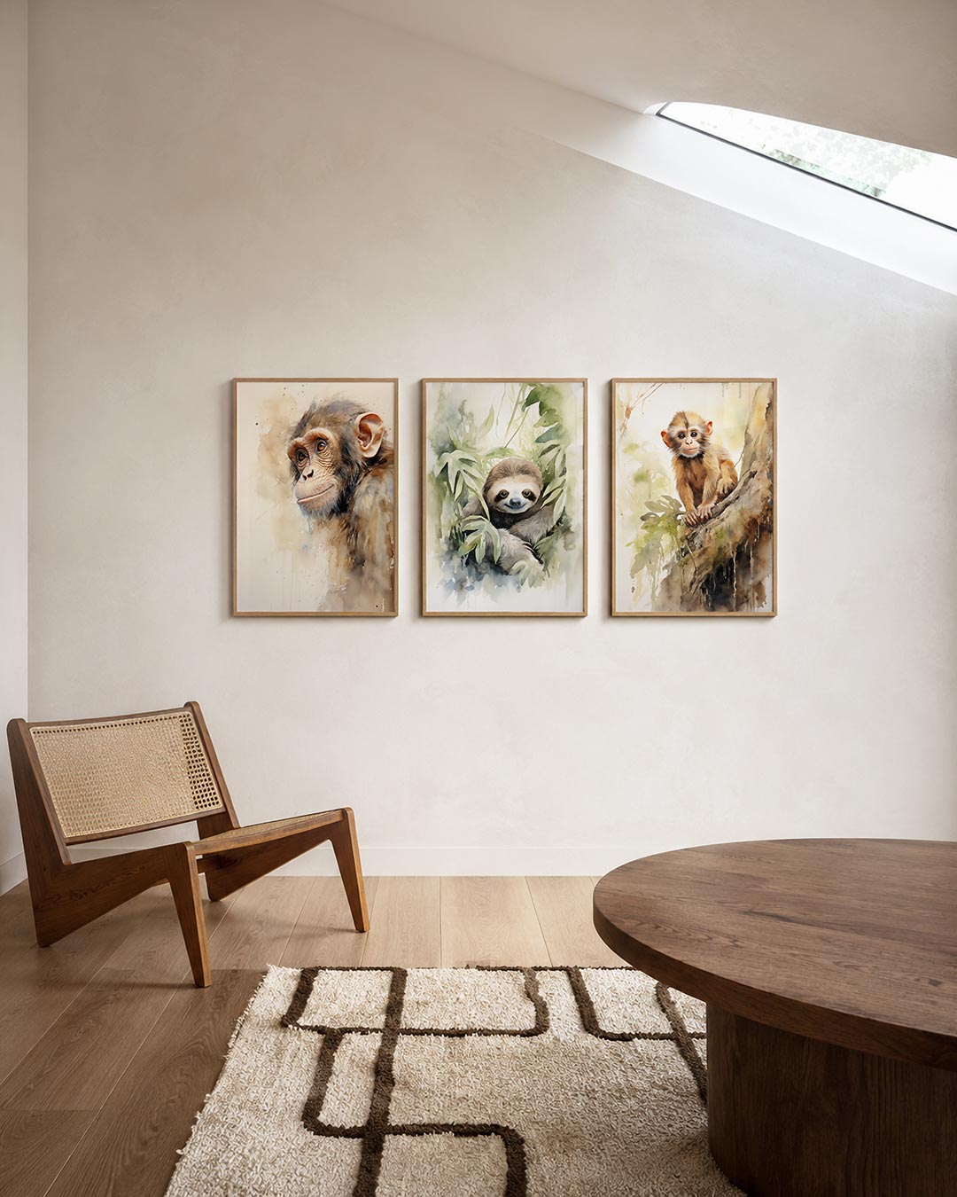 Abstract posterset – derde productweergave – een abstracte posterset met donkere tinten en een rustige