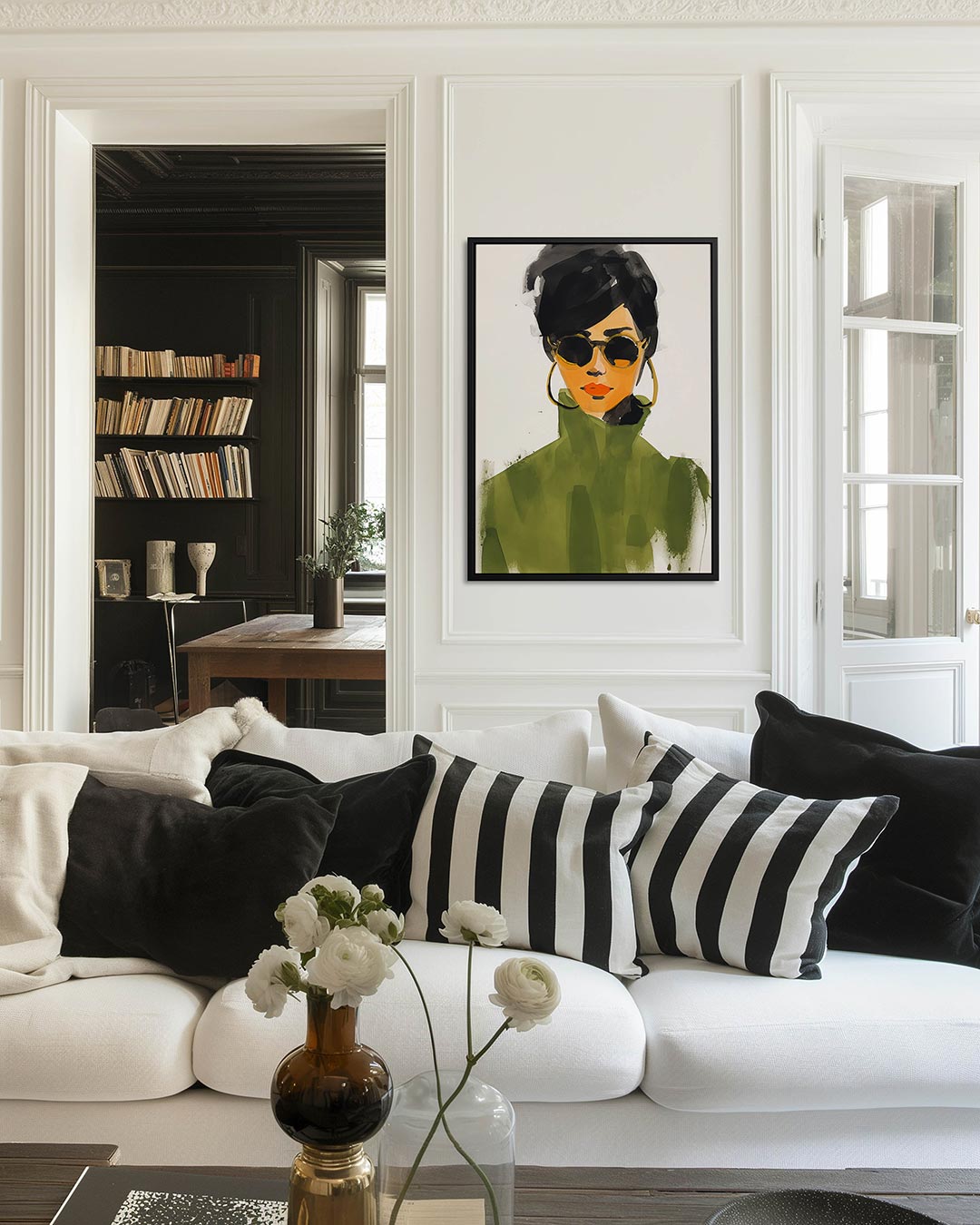 Stijlvolle vrouw – staand wanddecoratie kunstwerk