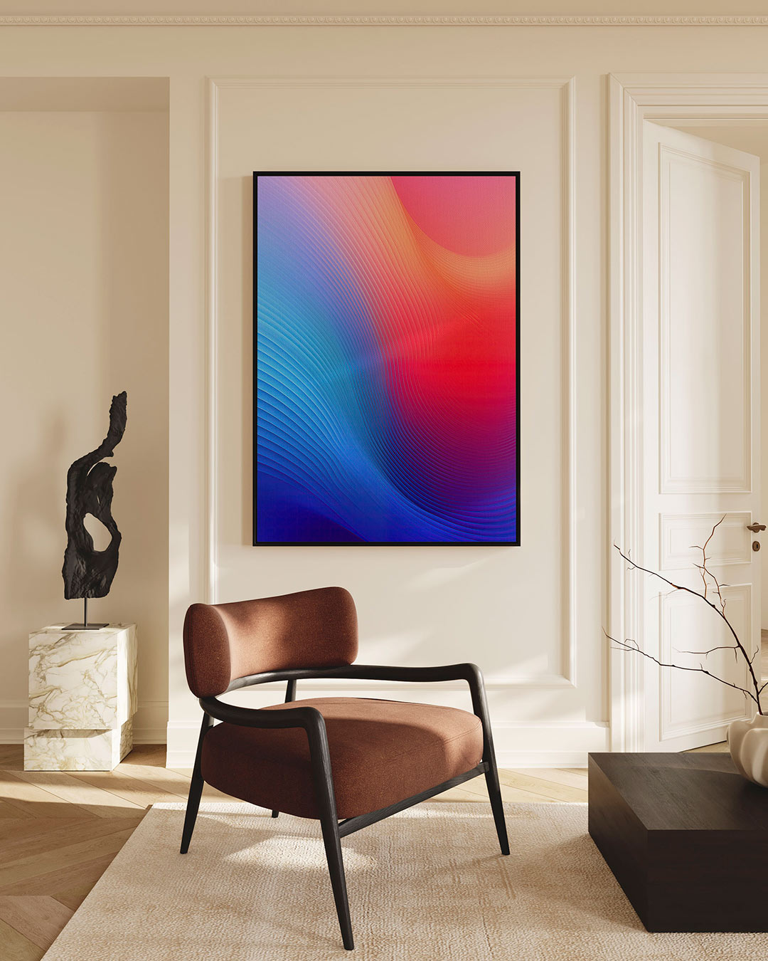 Golvende kleuren – Staande wanddecoratie – staande wanddecoratie
