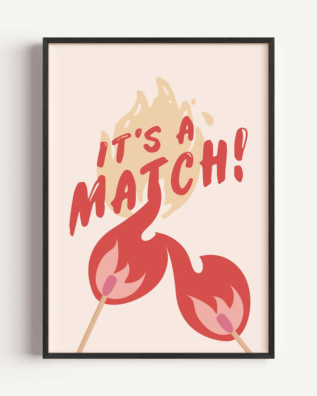 It's a Match! – zomer portret poster als wanddecoratie