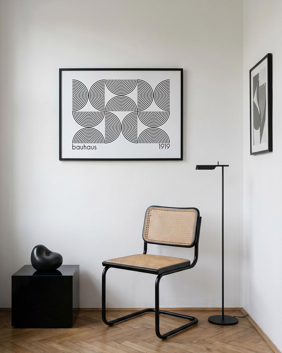 Cirkelritme – geometrische Bauhaus poster in liggend formaat