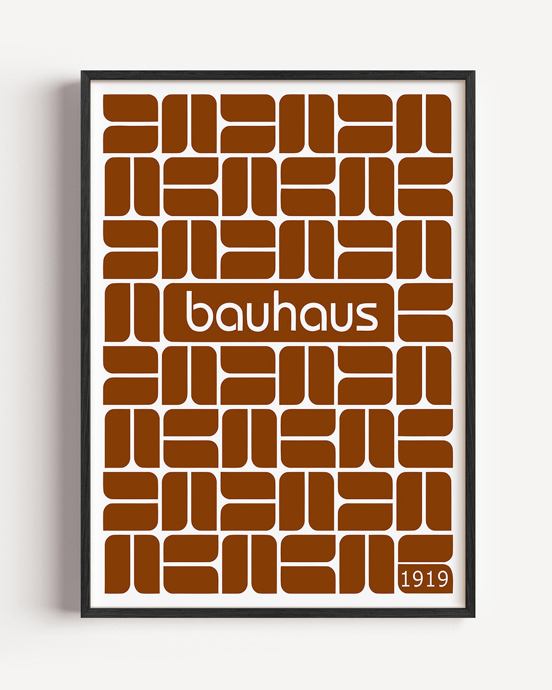 Vormritme en kleur – staande Bauhaus poster als wanddecoratie