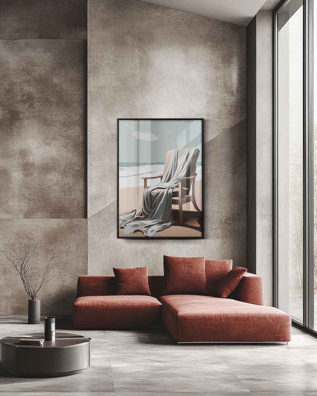 Rust aan Zee – staande wandkunst voor woonkamer of interieur