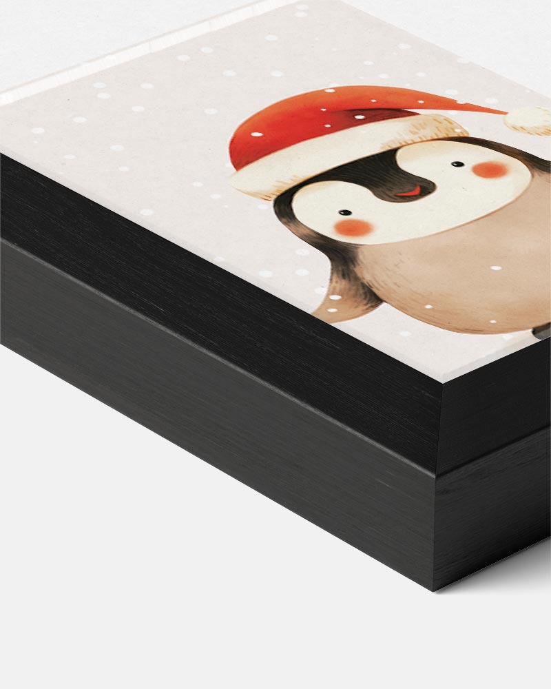 Winterse Pinguïn Vrolijkheid – kids portret poster, afbeelding 7