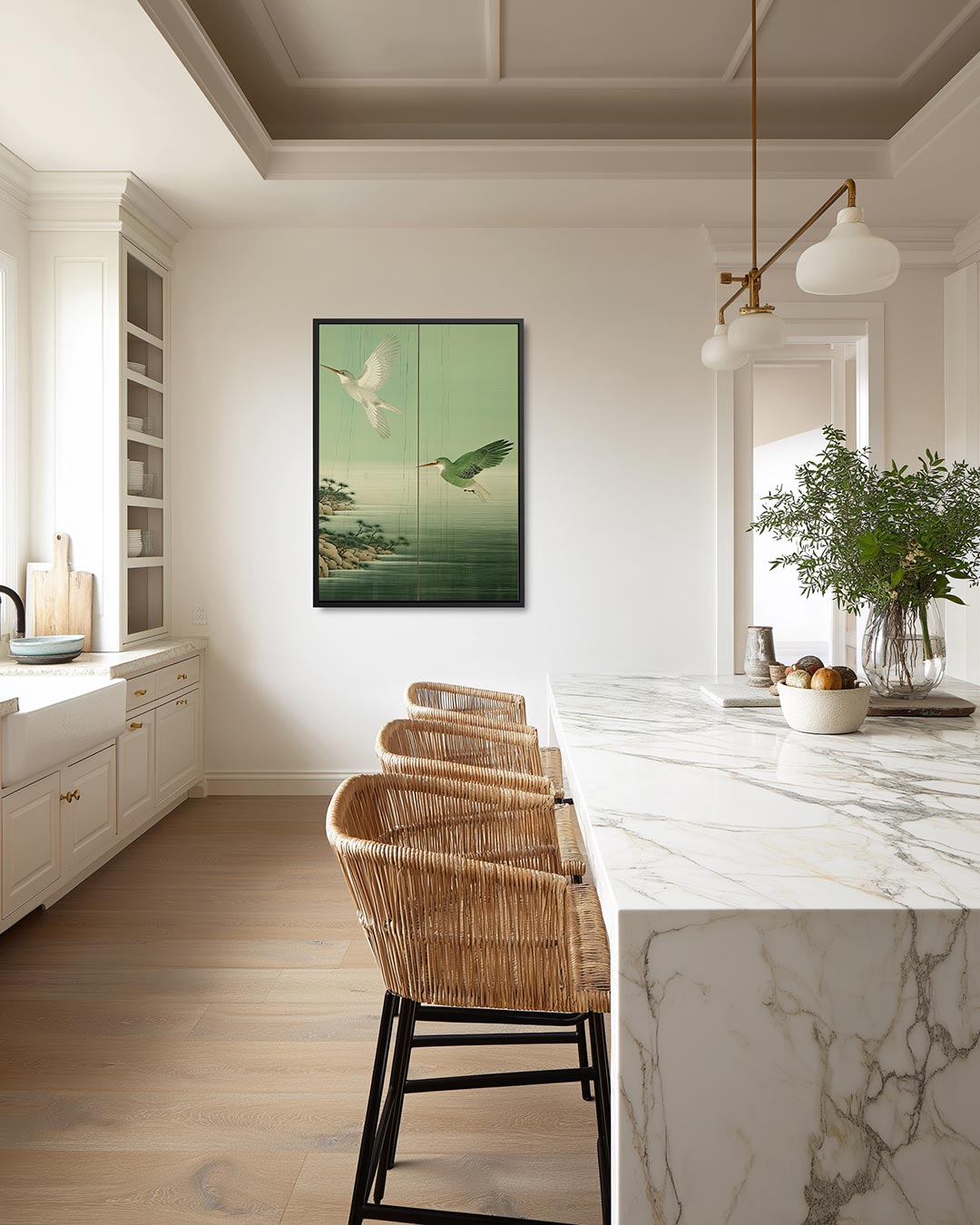 Vliegende vogels – moderne staande wandkunst