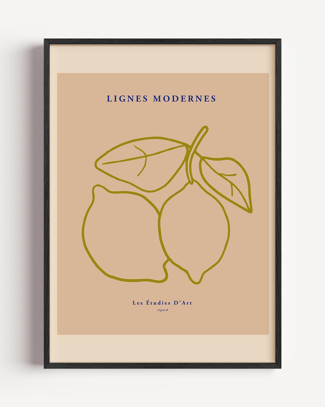 Moderne Lijnen Citroen – keuken portret poster als wanddecoratie