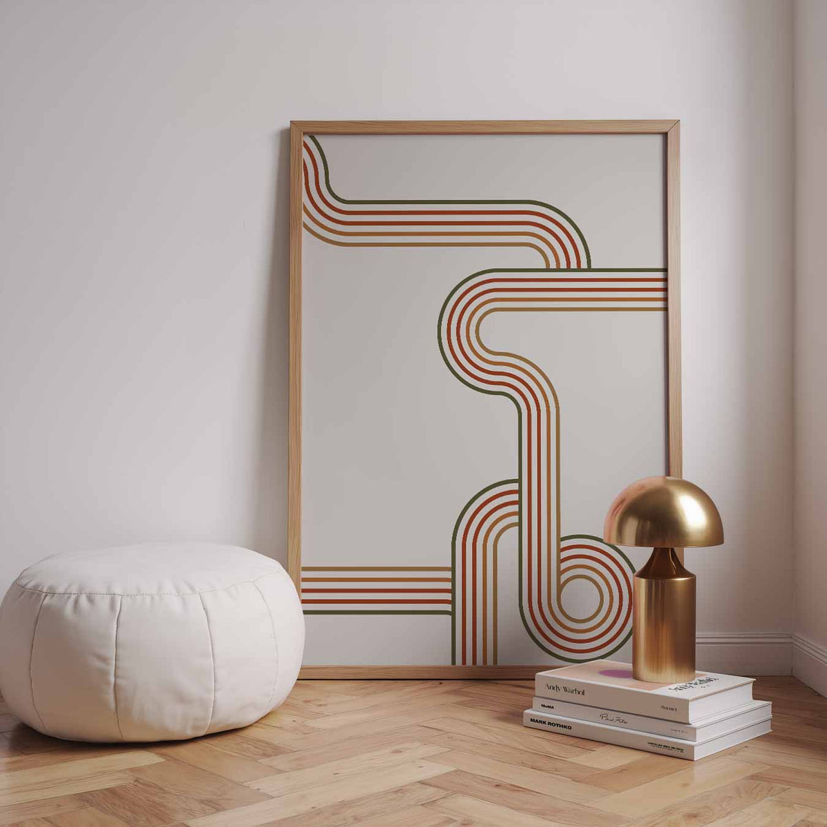 Retro Stripes – dieren poster in staand formaat