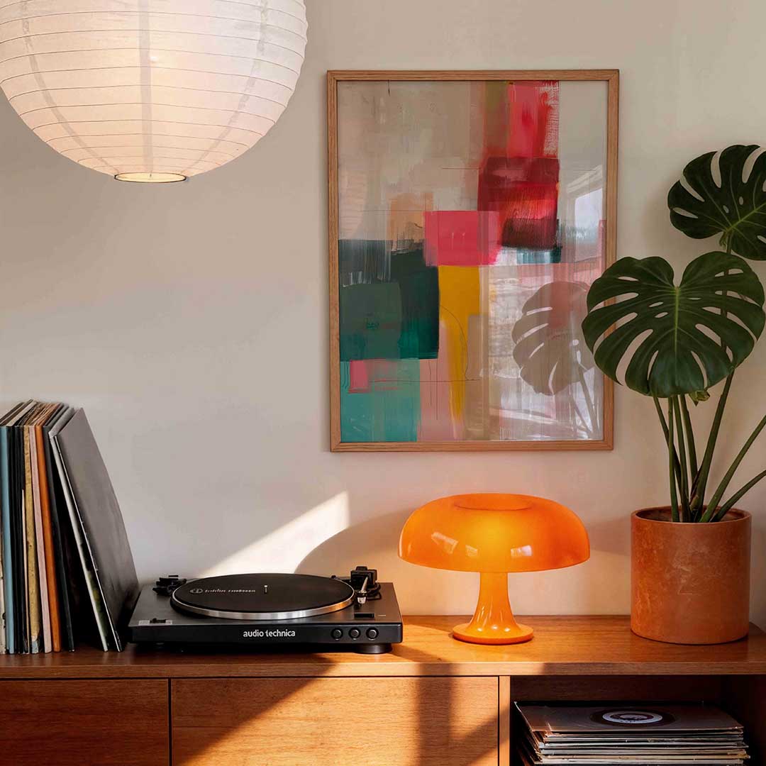Abstracte vormen – staande kleurrijke wanddecoratie van WallArtistic