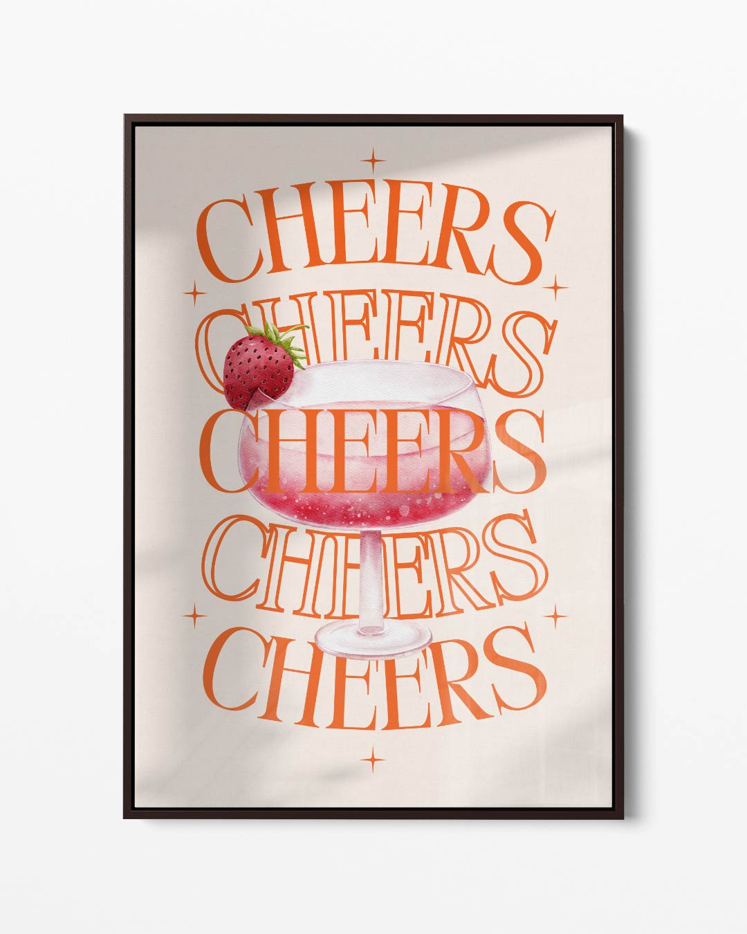 Cheers cocktail – portret kunstwerk als wanddecoratie