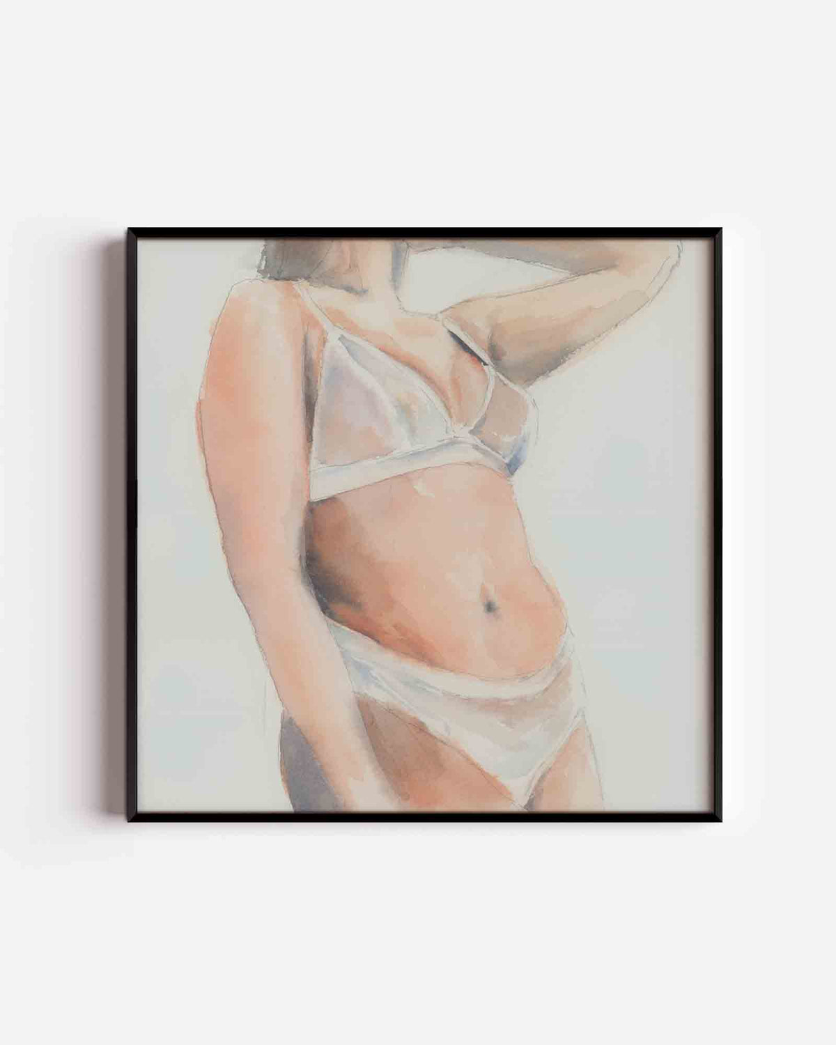 Vrouw in lingerie – vrouwelijk portret als vierkante poster