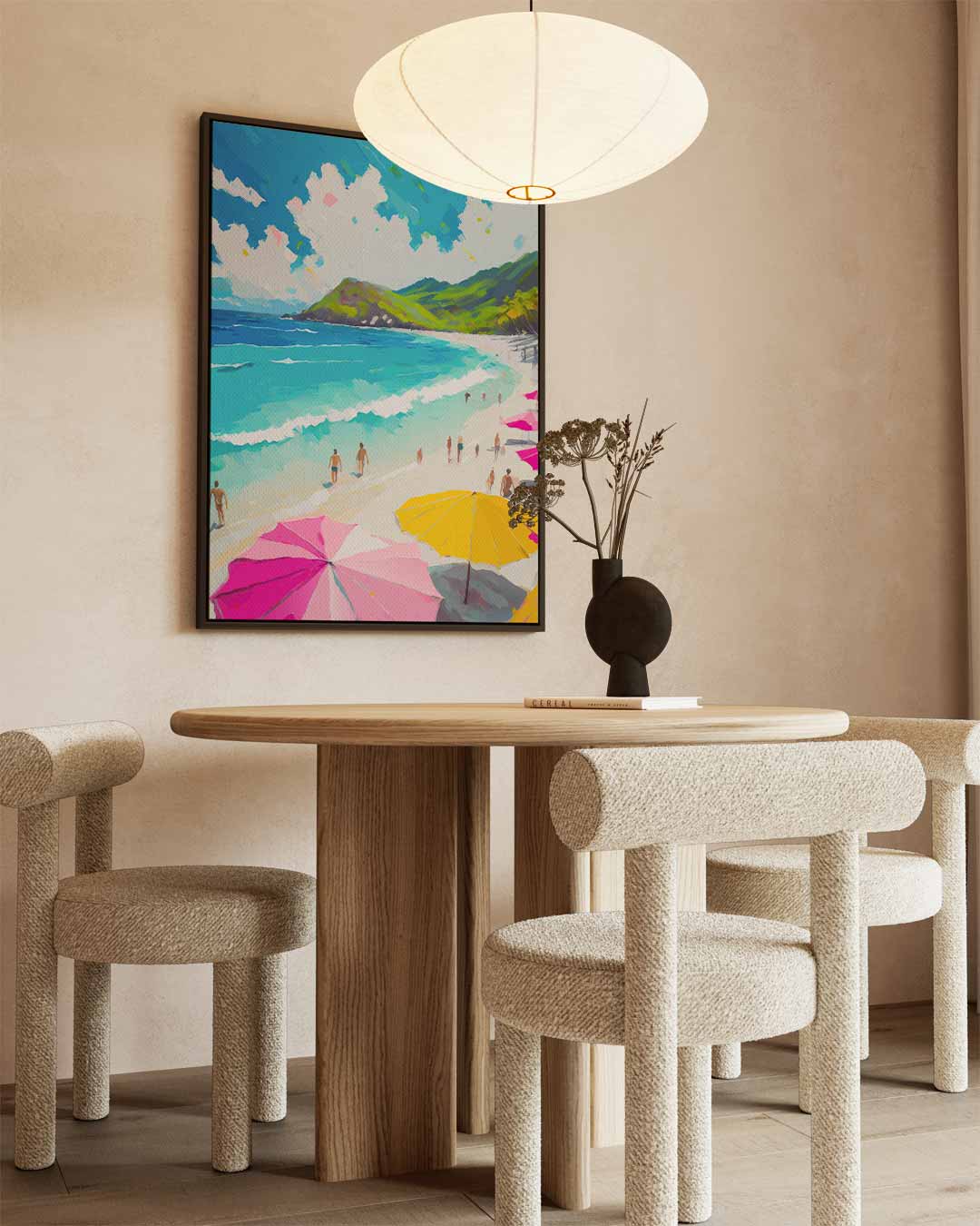 Zonnige Stranddag – staand kunstwerk voor modern interieur