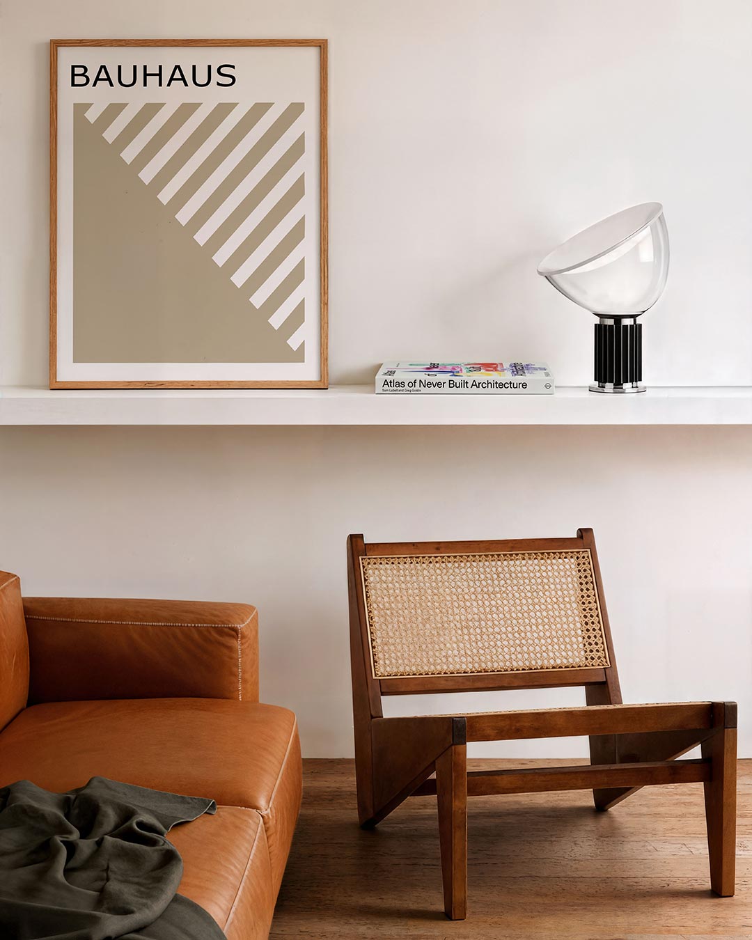 Lijnen en vlakken – staande Bauhaus poster voor aan de muur