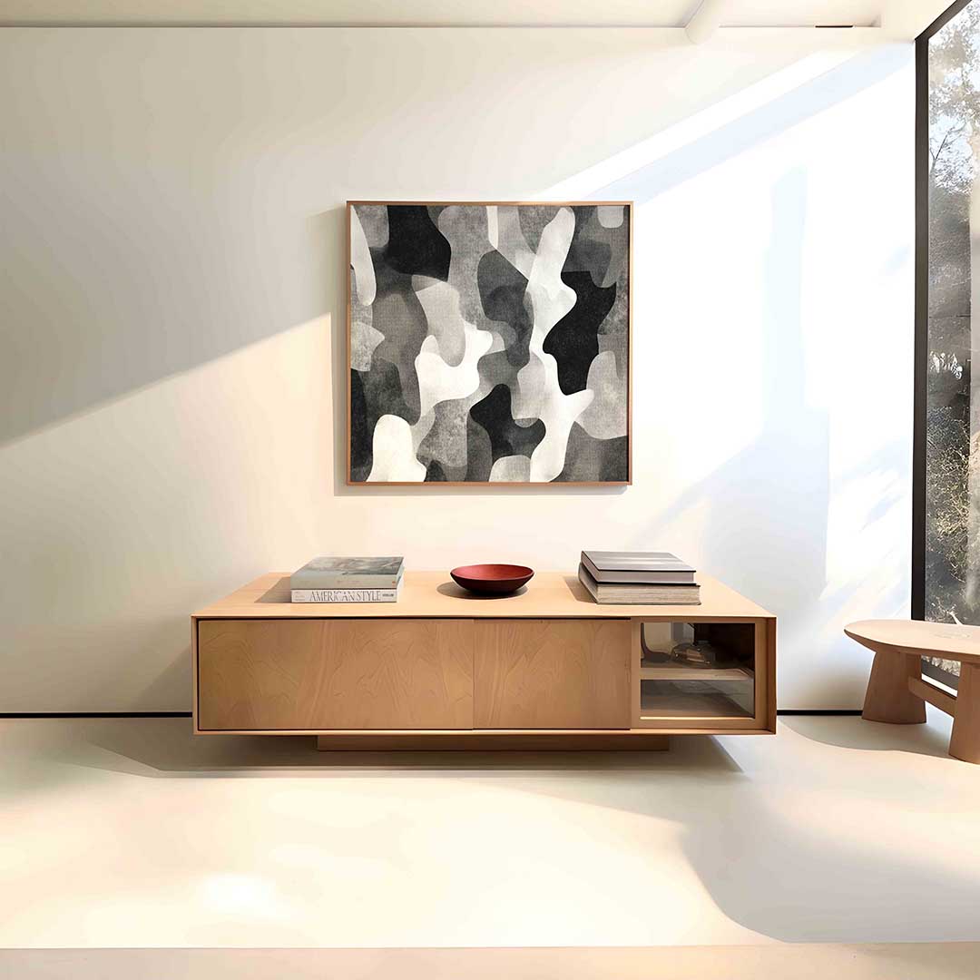 Abstracte vormen – vierkante abstracte wanddecoratie van WallArtistic