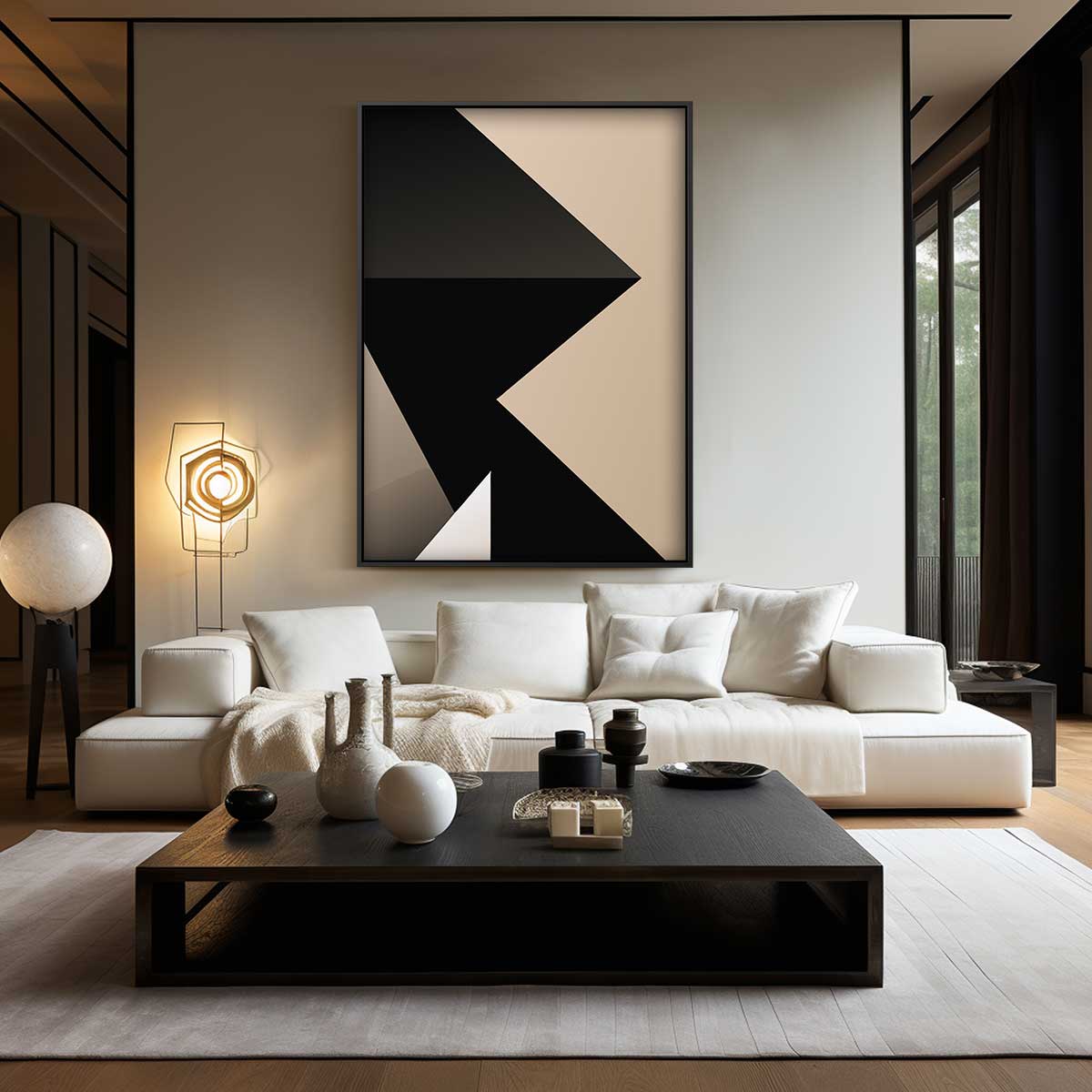 Moderne Schaduwspelen – modern portret kunstwerk van WallArtistic