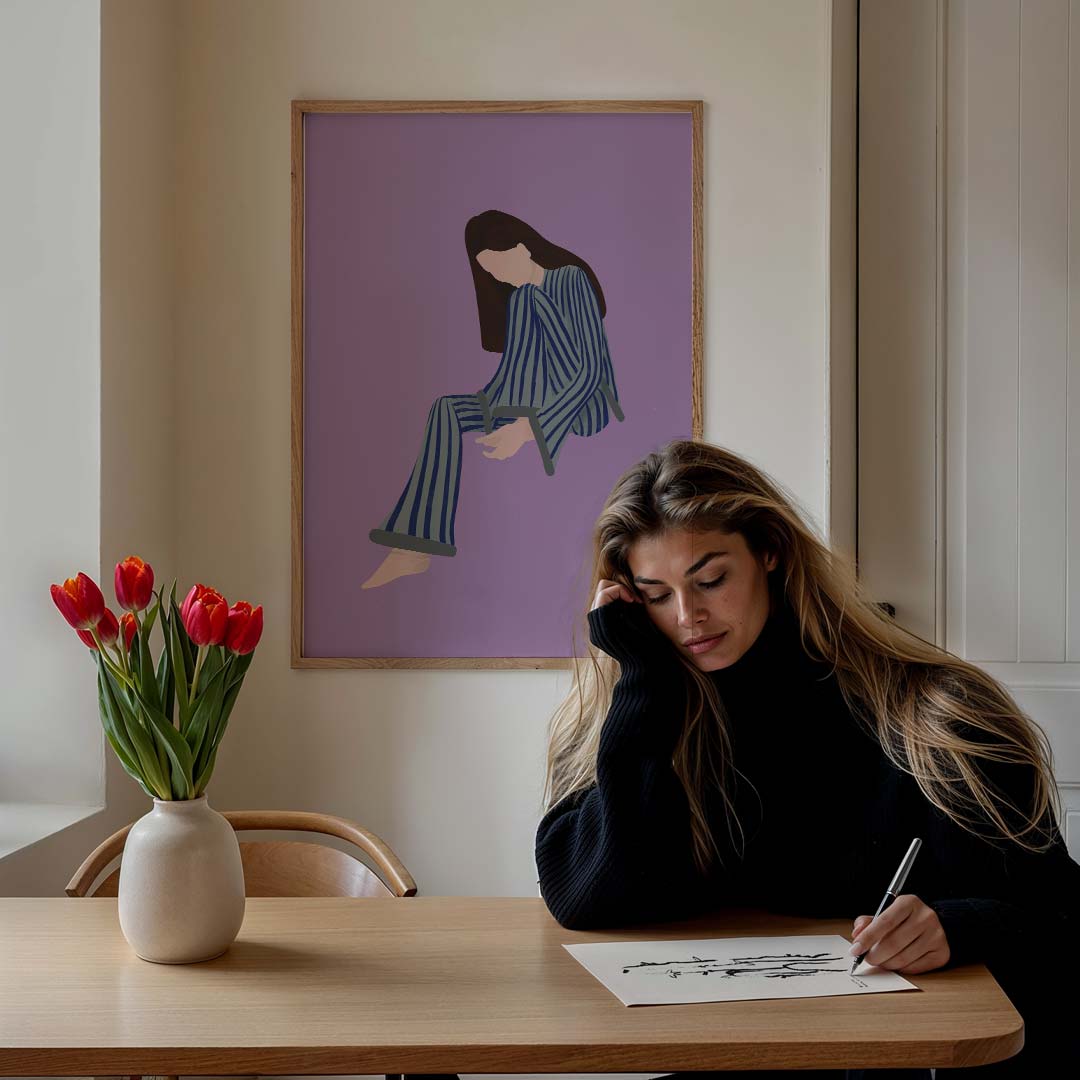 Dromerige Lijnen – staande muurposter voor een modern interieur